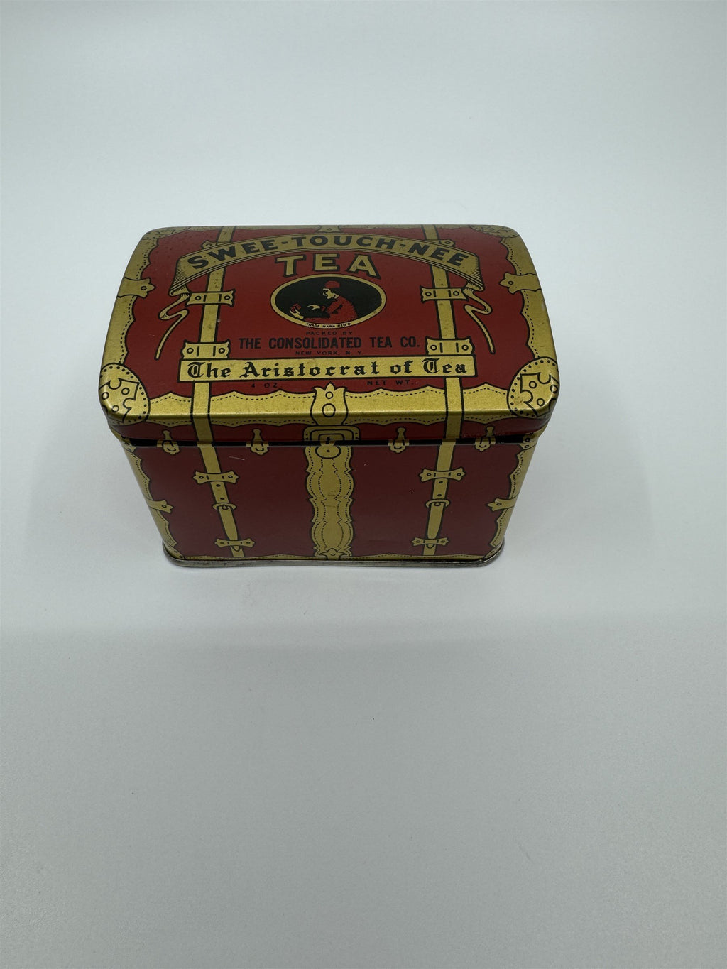 Vintage Swee-Touch-Nee Tea Empty Tin The Consolidated Tea Co Aristocrat of Tea