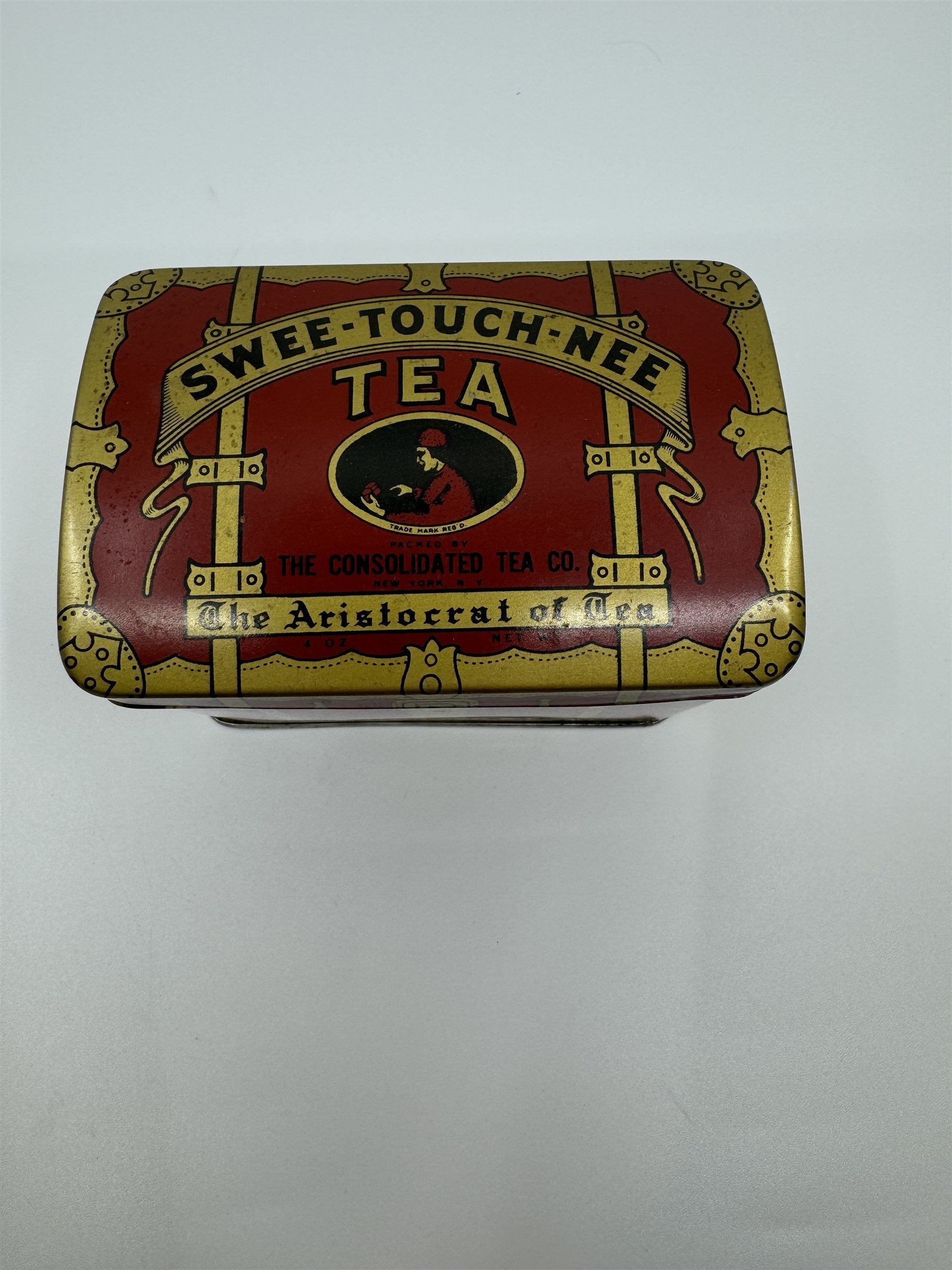 Vintage Swee-Touch-Nee Tea Empty Tin The Consolidated Tea Co Aristocrat of Tea
