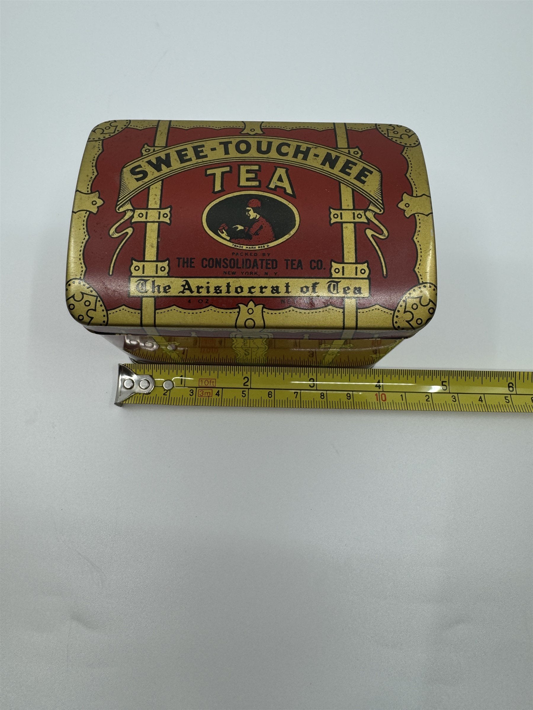 Vintage Swee-Touch-Nee Tea Empty Tin The Consolidated Tea Co Aristocrat of Tea