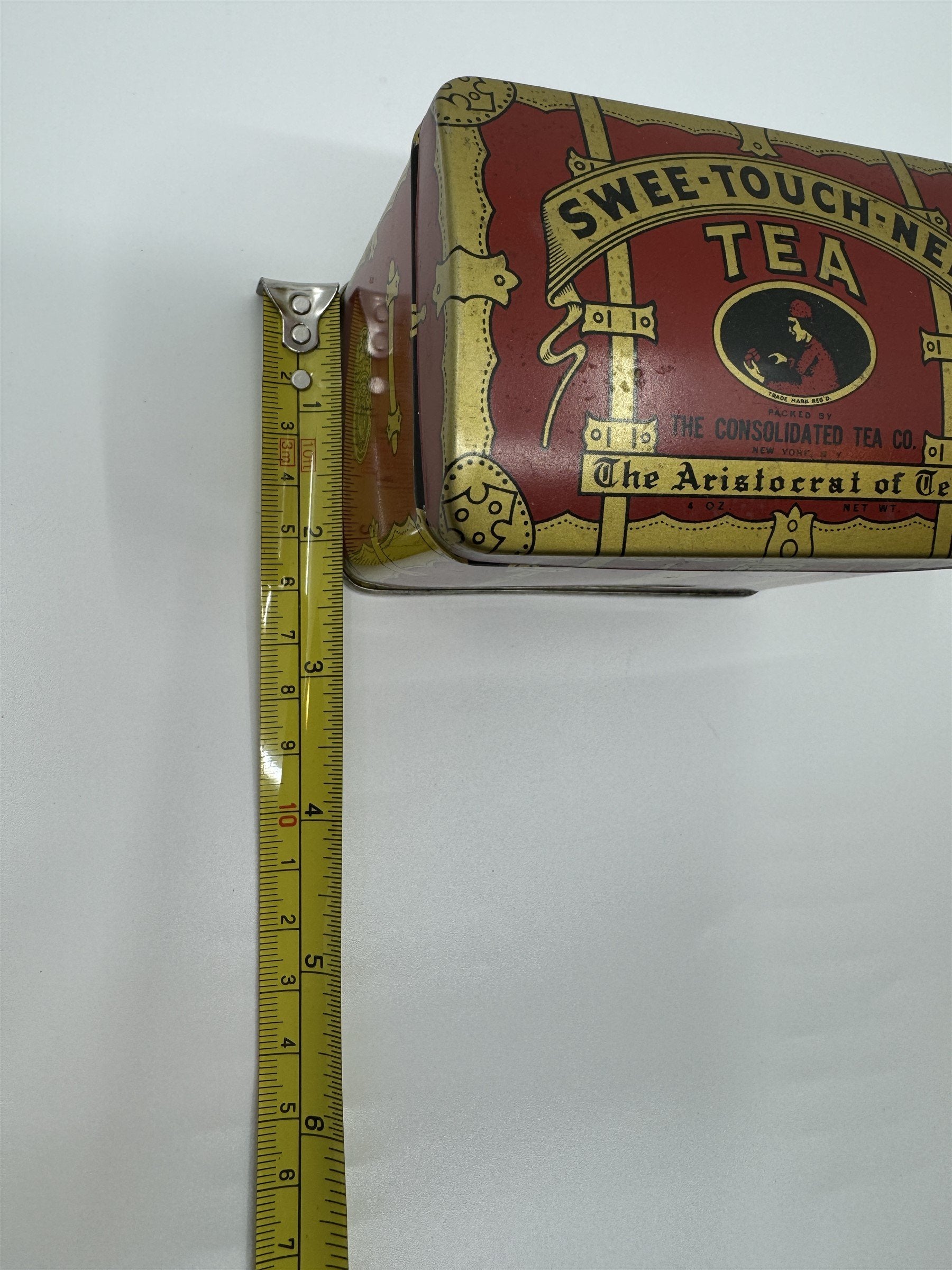Vintage Swee-Touch-Nee Tea Empty Tin The Consolidated Tea Co Aristocrat of Tea
