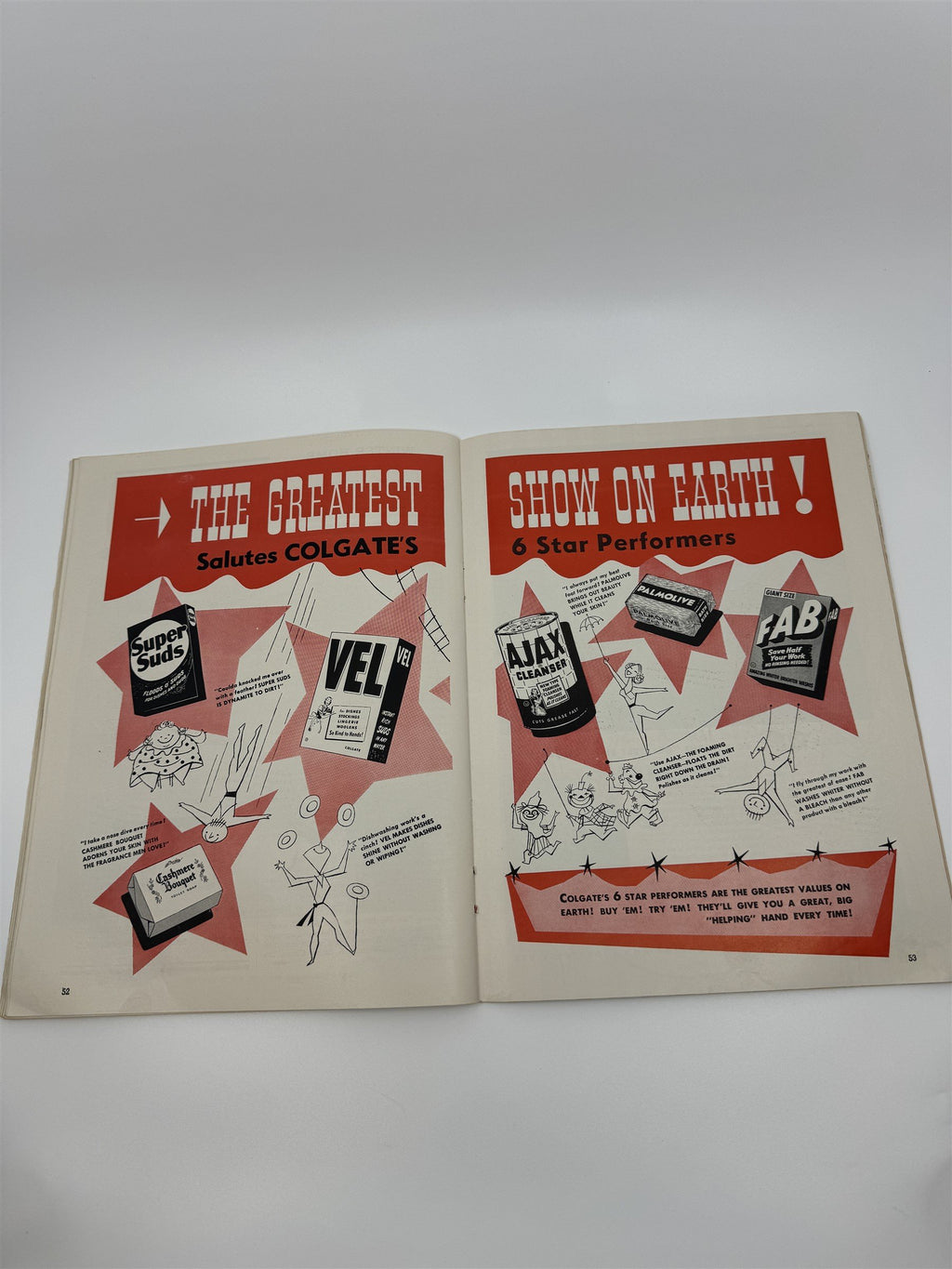 VINTAGE 1952 RINGLING BROS AND BARNUM & BAILEY CIRCUS MAGAZINE AND PROGRAM PACK
