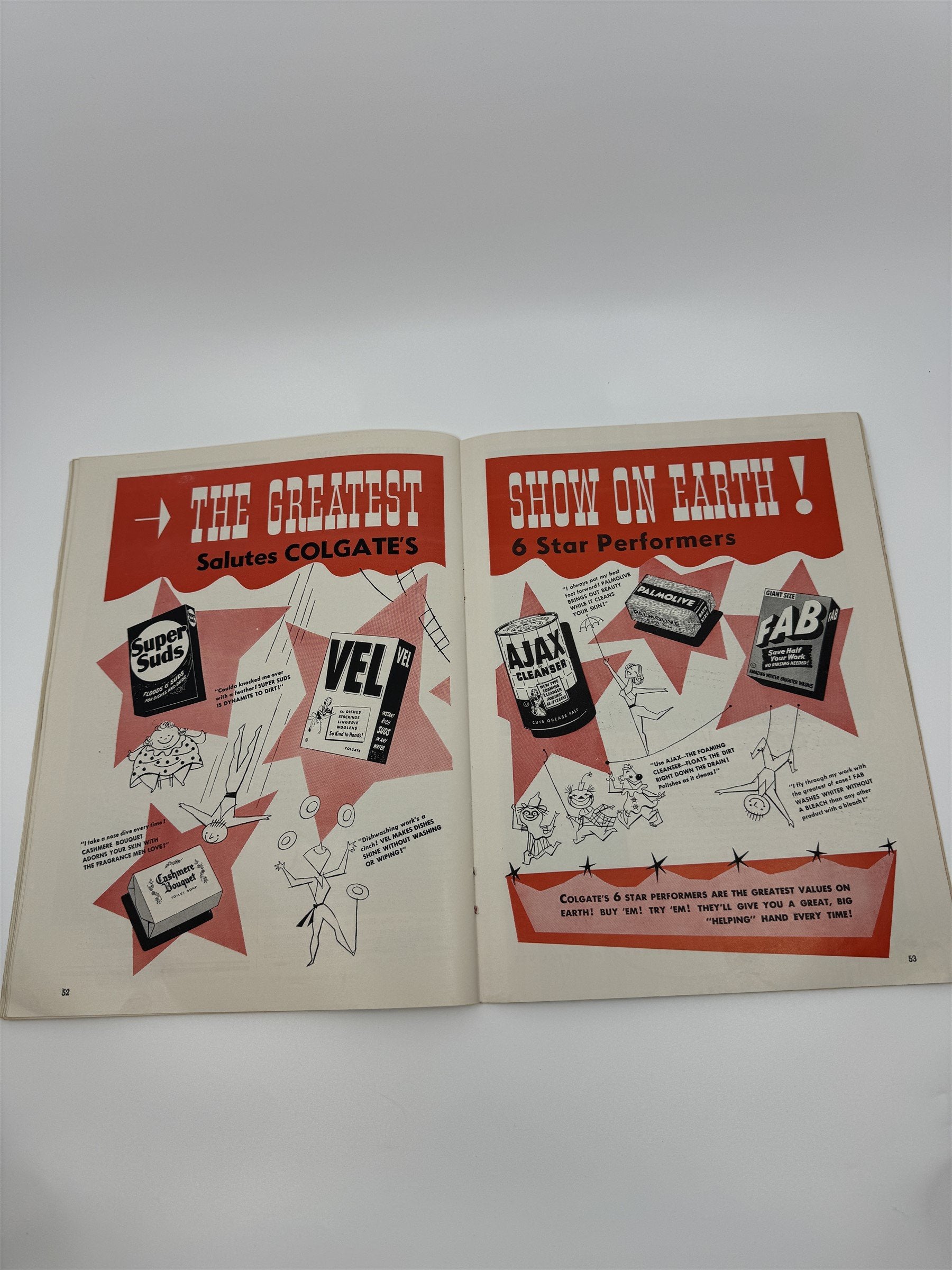 VINTAGE 1952 RINGLING BROS AND BARNUM & BAILEY CIRCUS MAGAZINE AND PROGRAM PACK
