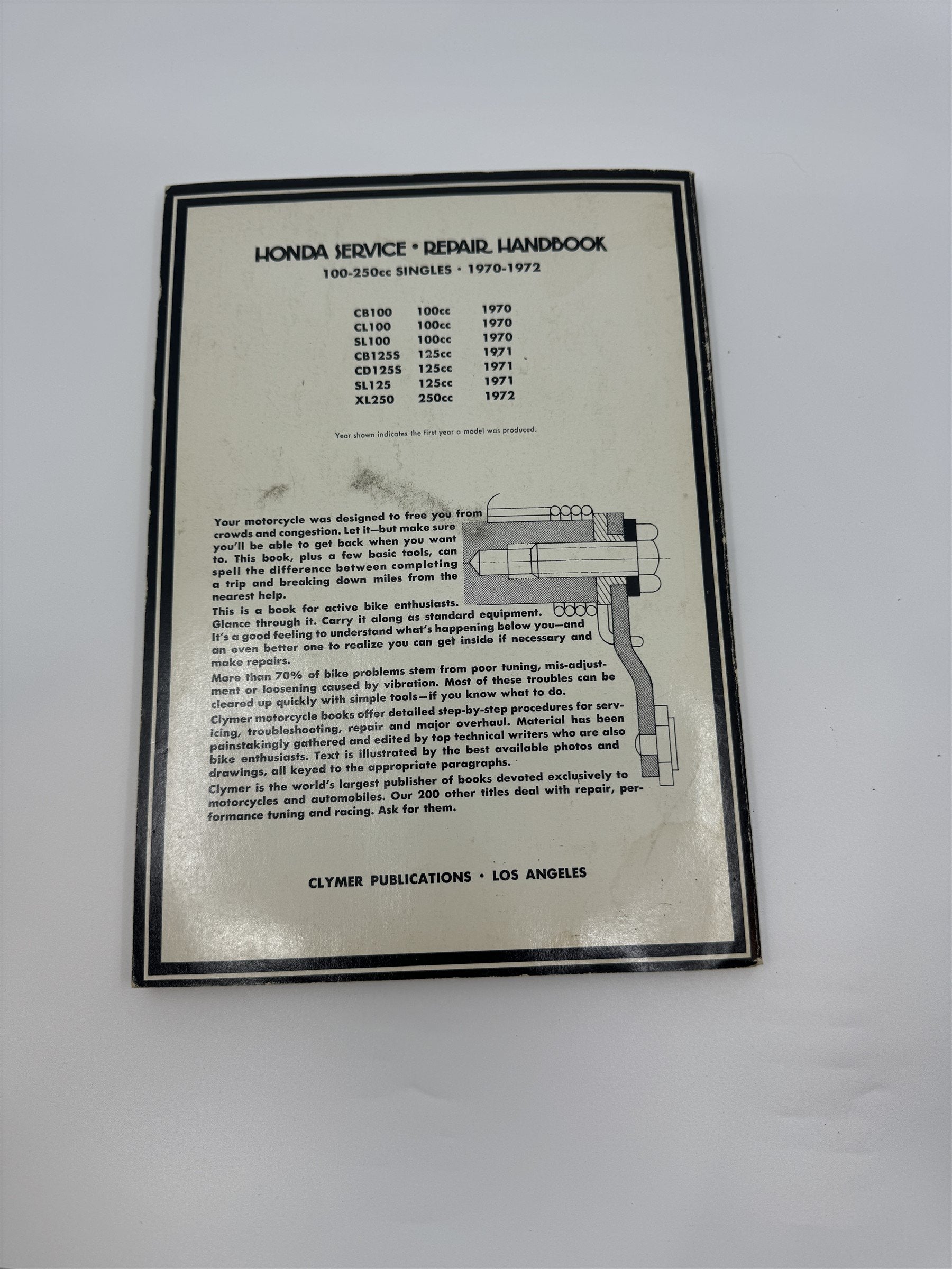 Clymer Publications 1970-1972 Honda 100-250cc Singles Service Repair Handbook