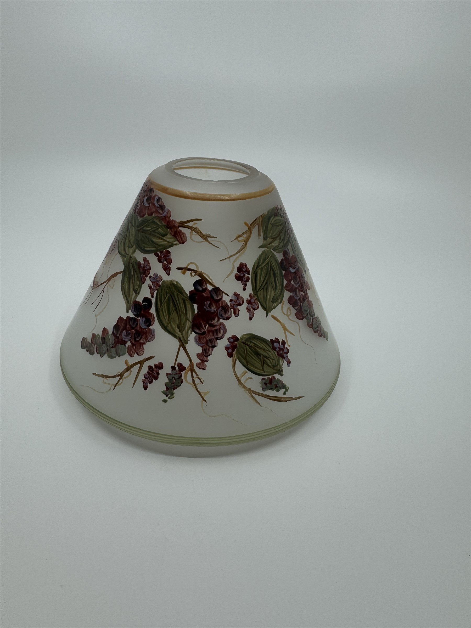 Vintage Home Interiors & Gifts Candle Shade Grape Vines and Birds Sparrows