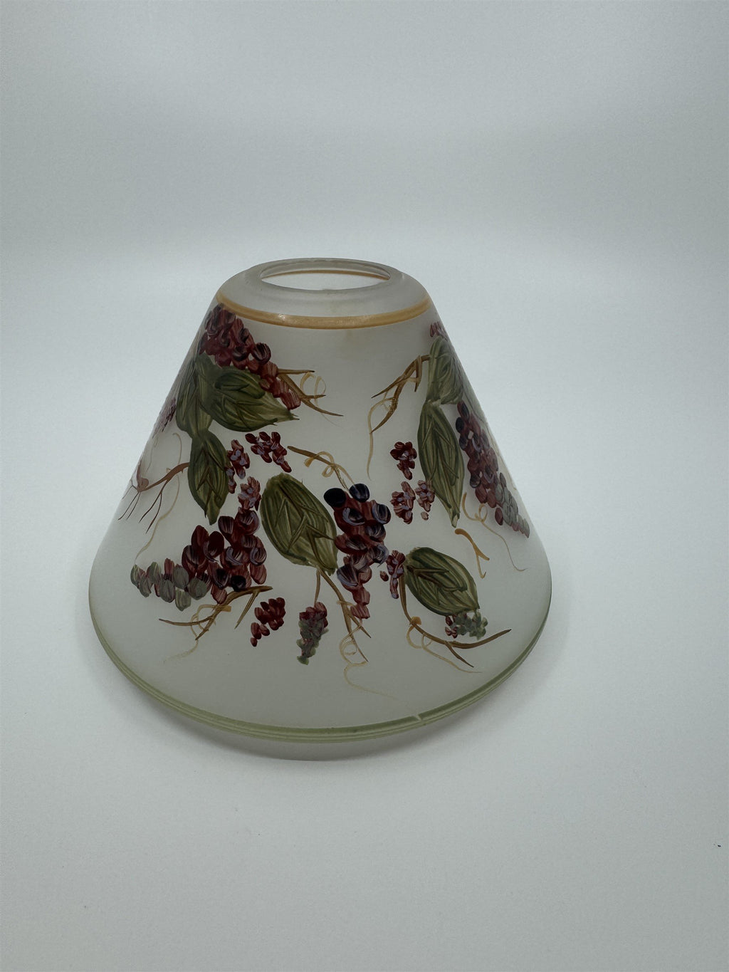 Vintage Home Interiors & Gifts Candle Shade Grape Vines and Birds Sparrows