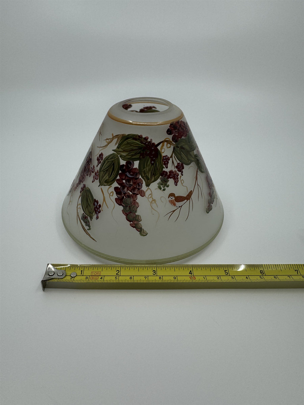 Vintage Home Interiors & Gifts Candle Shade Grape Vines and Birds Sparrows