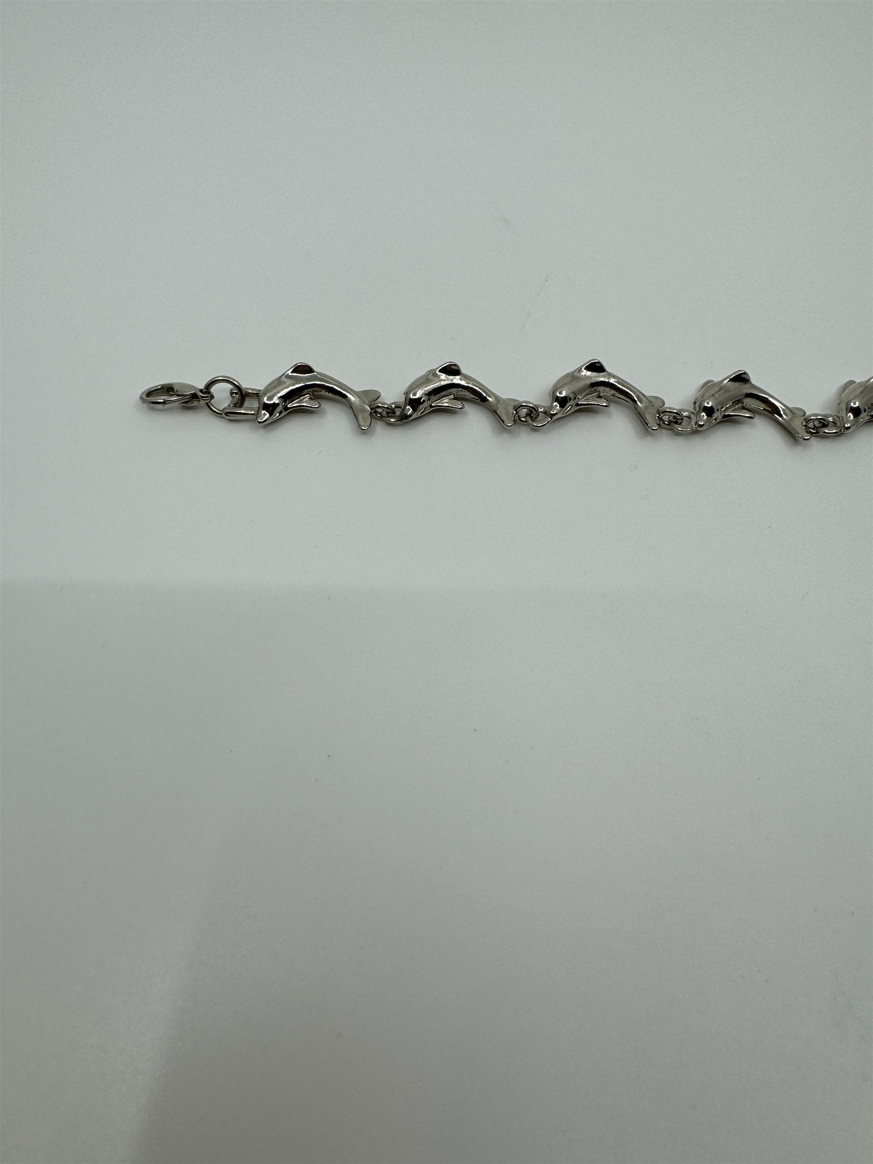 Vintage Leaping Jumping Dolphins Bracelet 7-1/2" /w Clasp