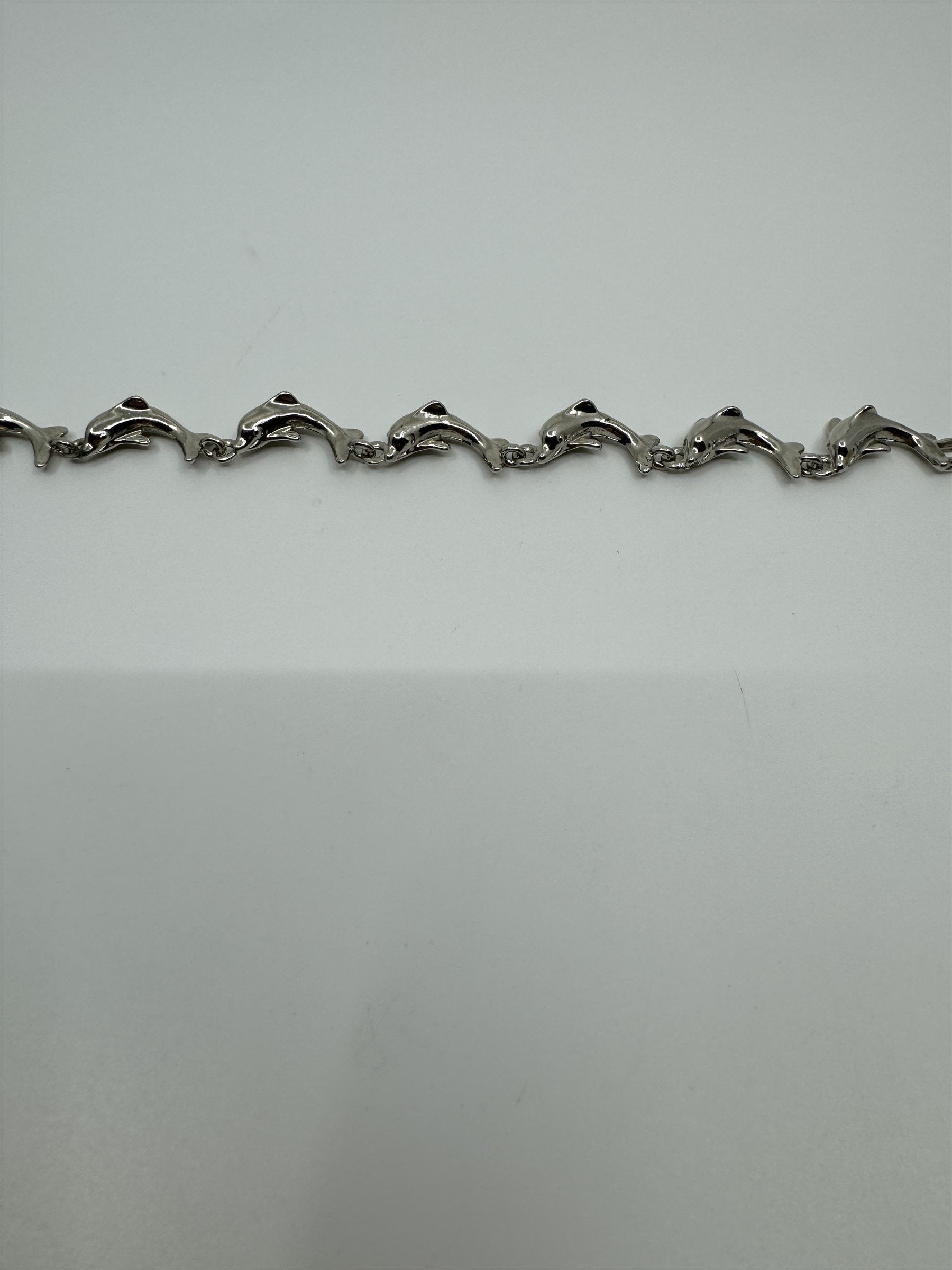 Vintage Leaping Jumping Dolphins Bracelet 7-1/2" /w Clasp