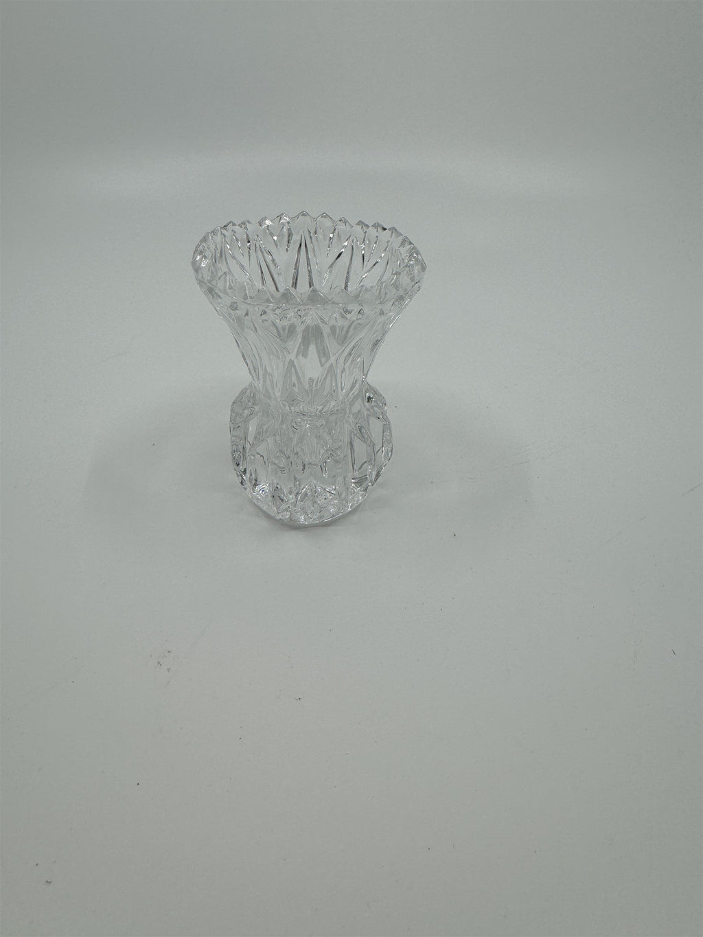 Vintage Crystal Toothpick Holder or Shot Glass Pointed Top Ornate