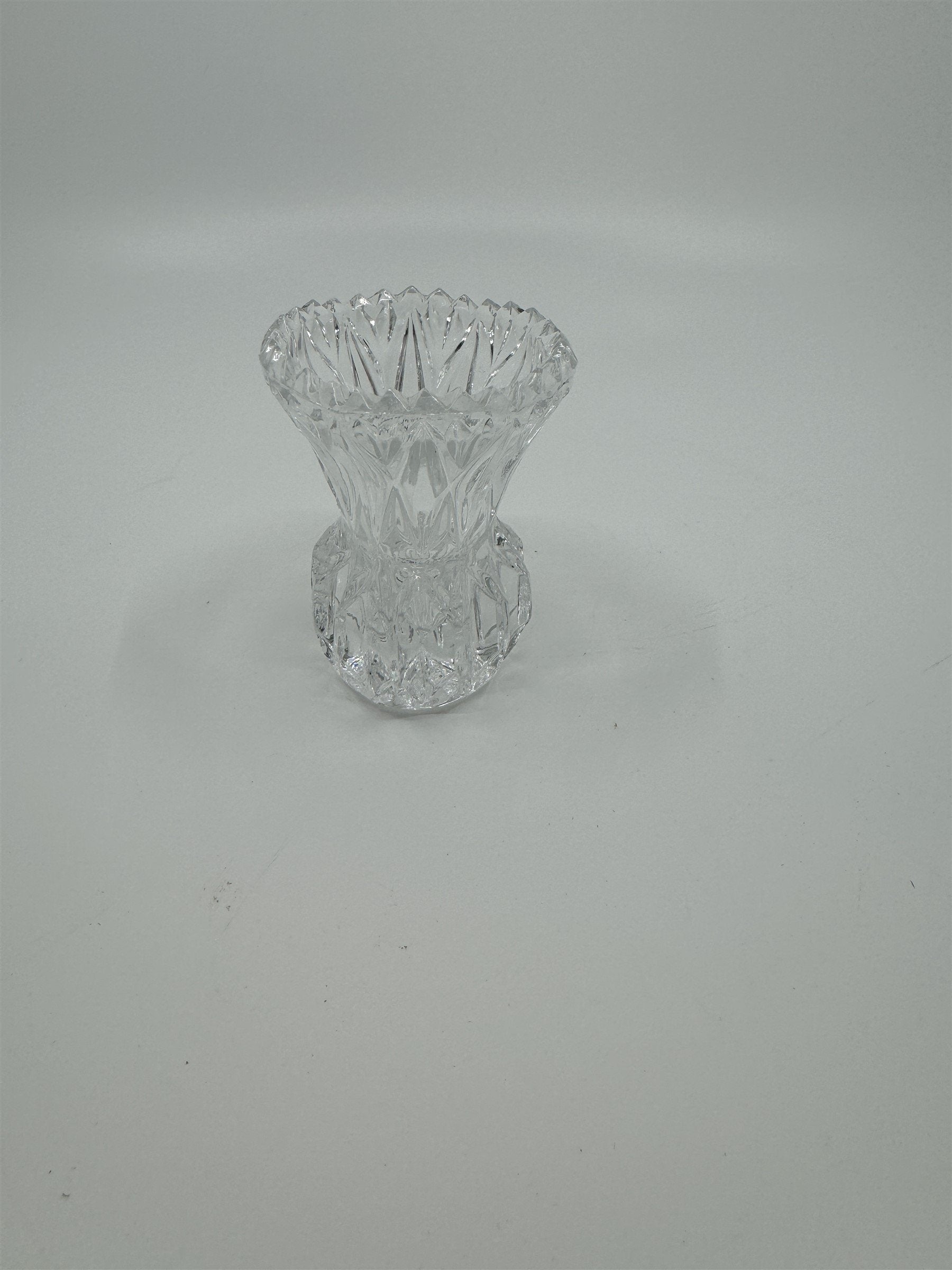 Vintage Crystal Toothpick Holder or Shot Glass Pointed Top Ornate