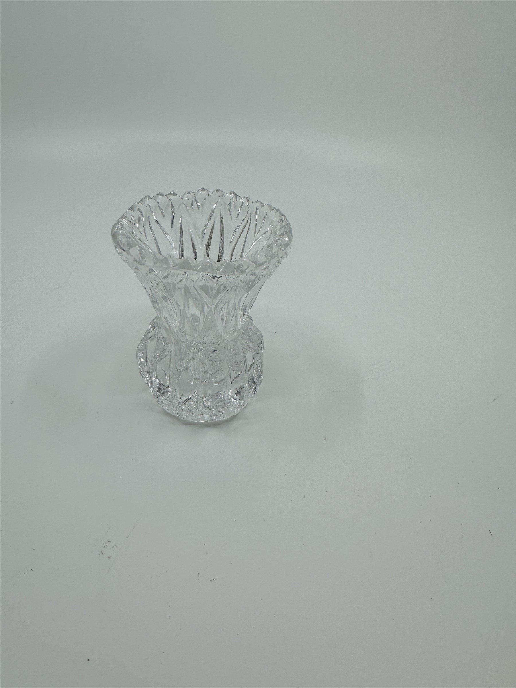 Vintage Crystal Toothpick Holder or Shot Glass Pointed Top Ornate
