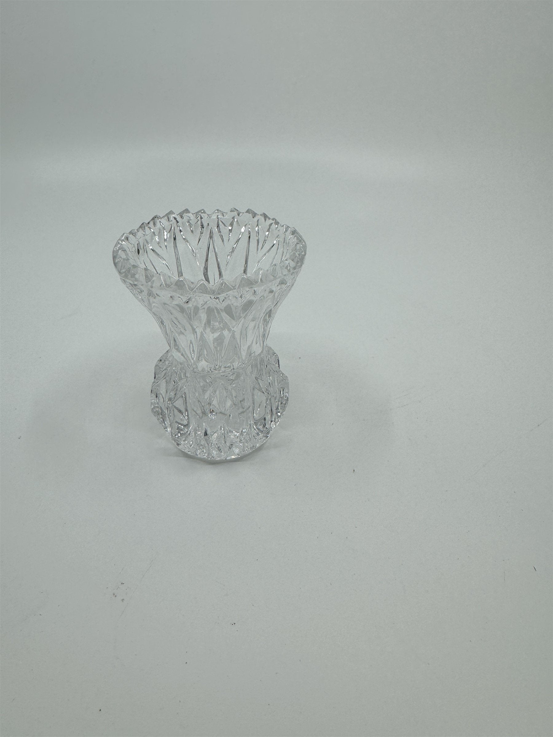 Vintage Crystal Toothpick Holder or Shot Glass Pointed Top Ornate