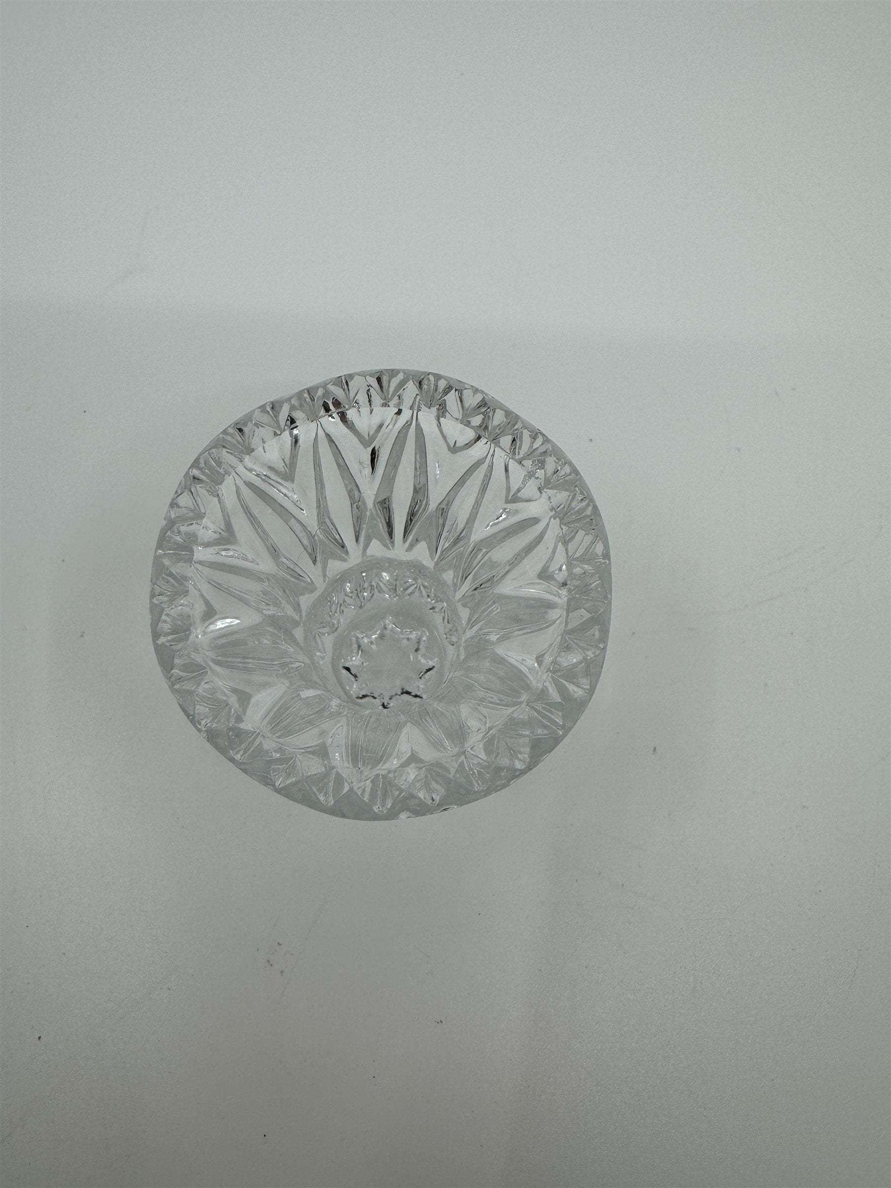 Vintage Crystal Toothpick Holder or Shot Glass Pointed Top Ornate