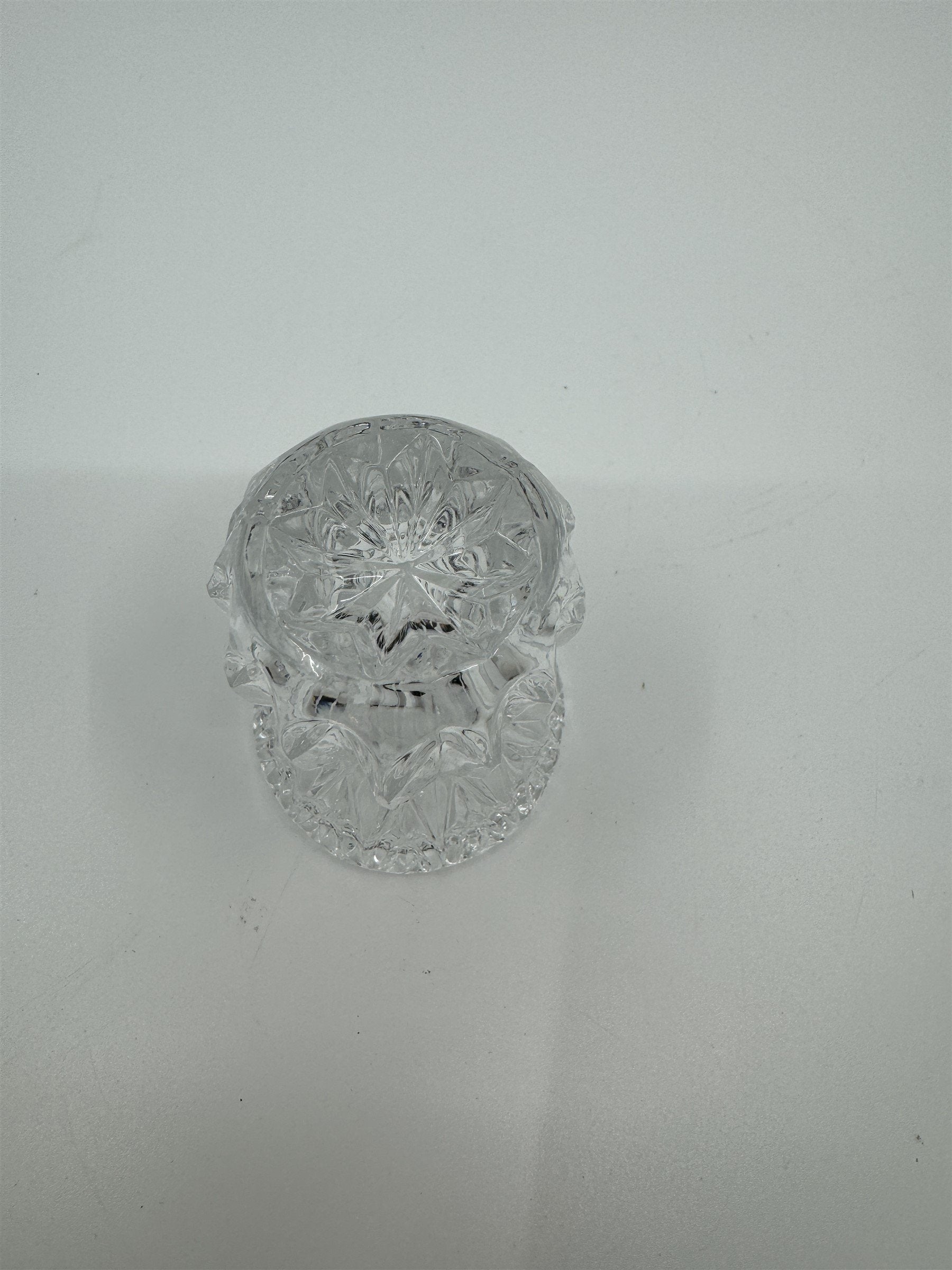 Vintage Crystal Toothpick Holder or Shot Glass Pointed Top Ornate