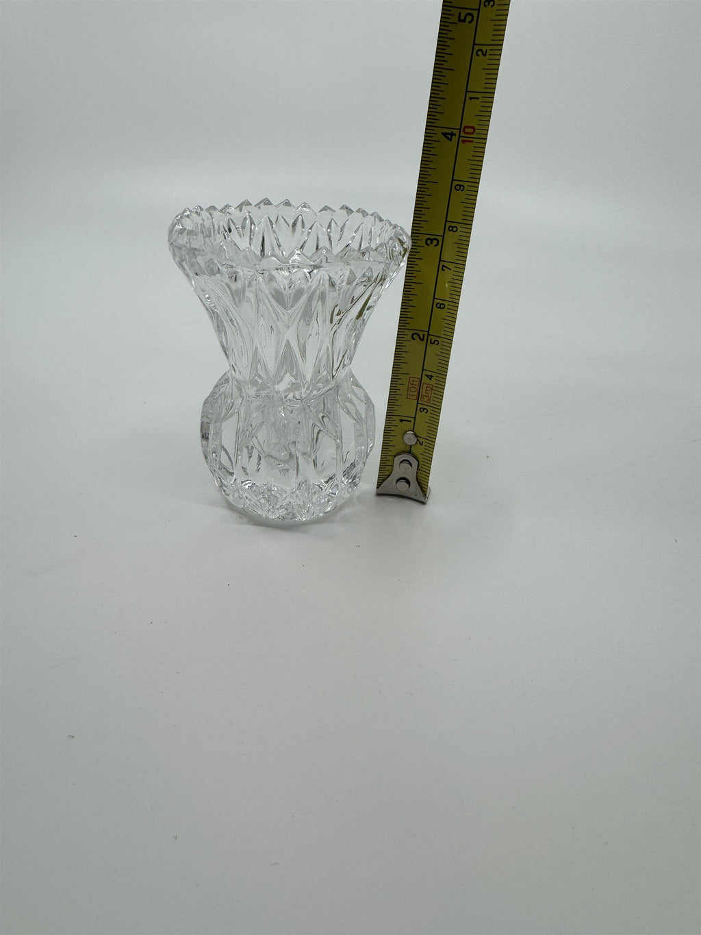 Vintage Crystal Toothpick Holder or Shot Glass Pointed Top Ornate