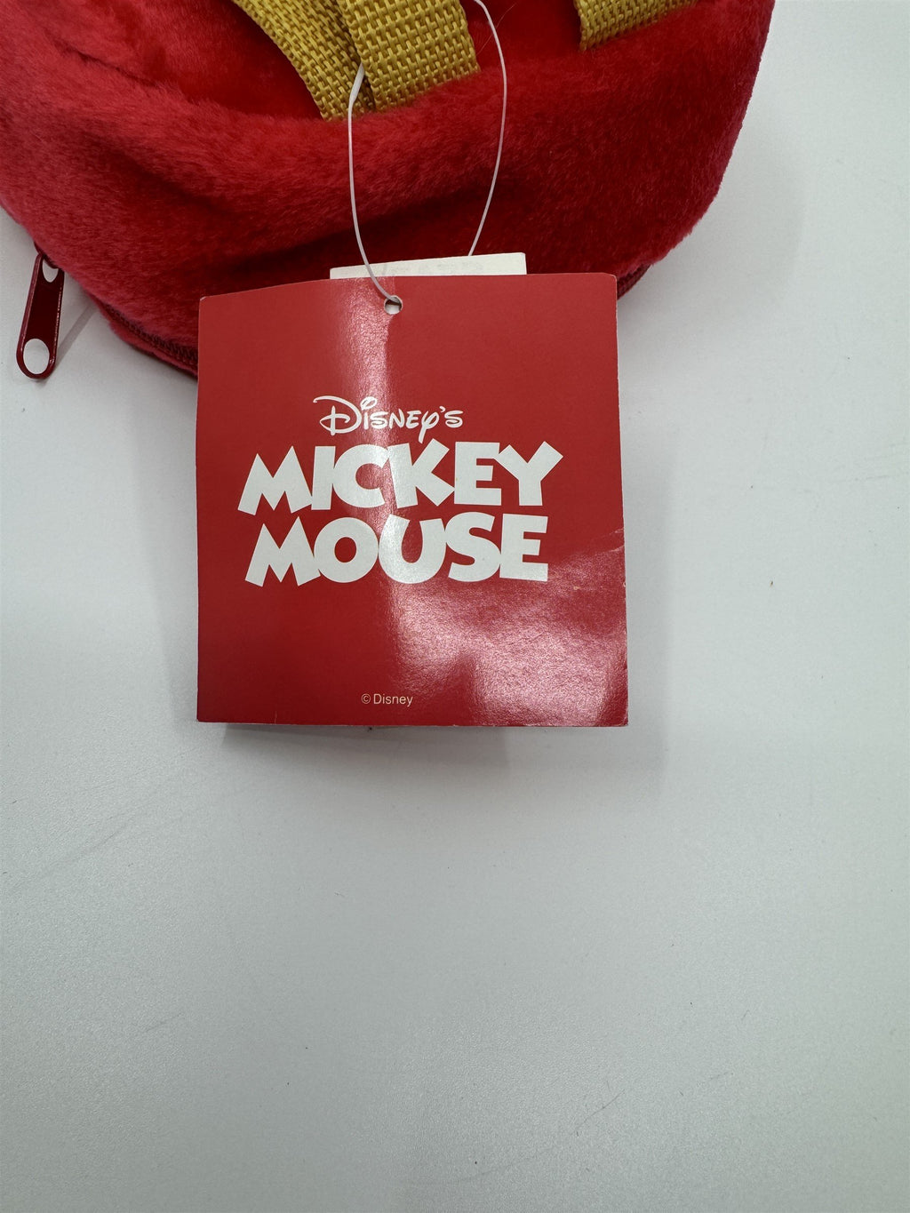 Vintage Mickey Mouse Mini Backpack Plush With Hanging Feet Sears Yellow Straps