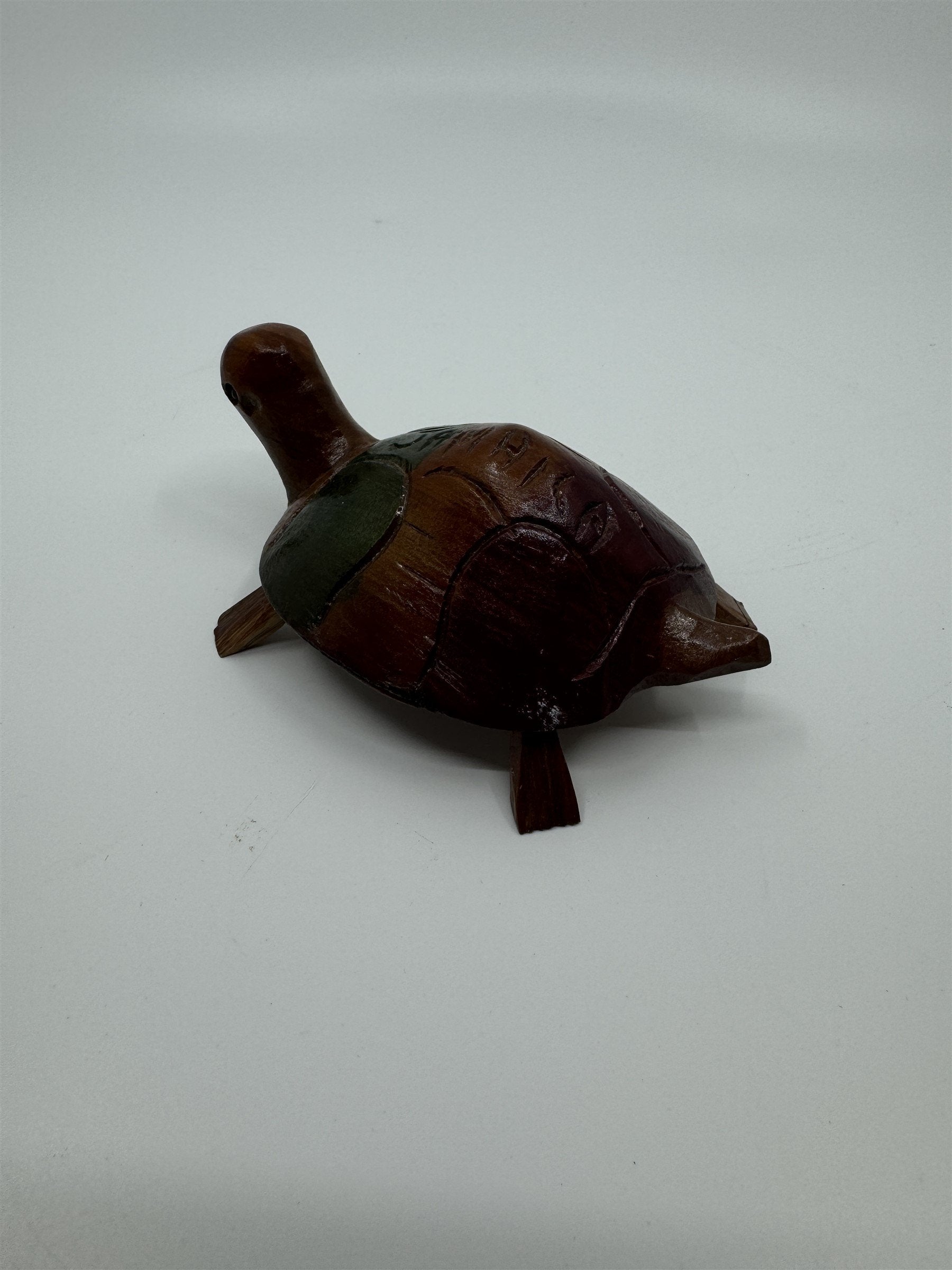Hand Carved Jamaica Souvenir Wooden Multi-Colored Turtle Tortoise Jamaican Gift