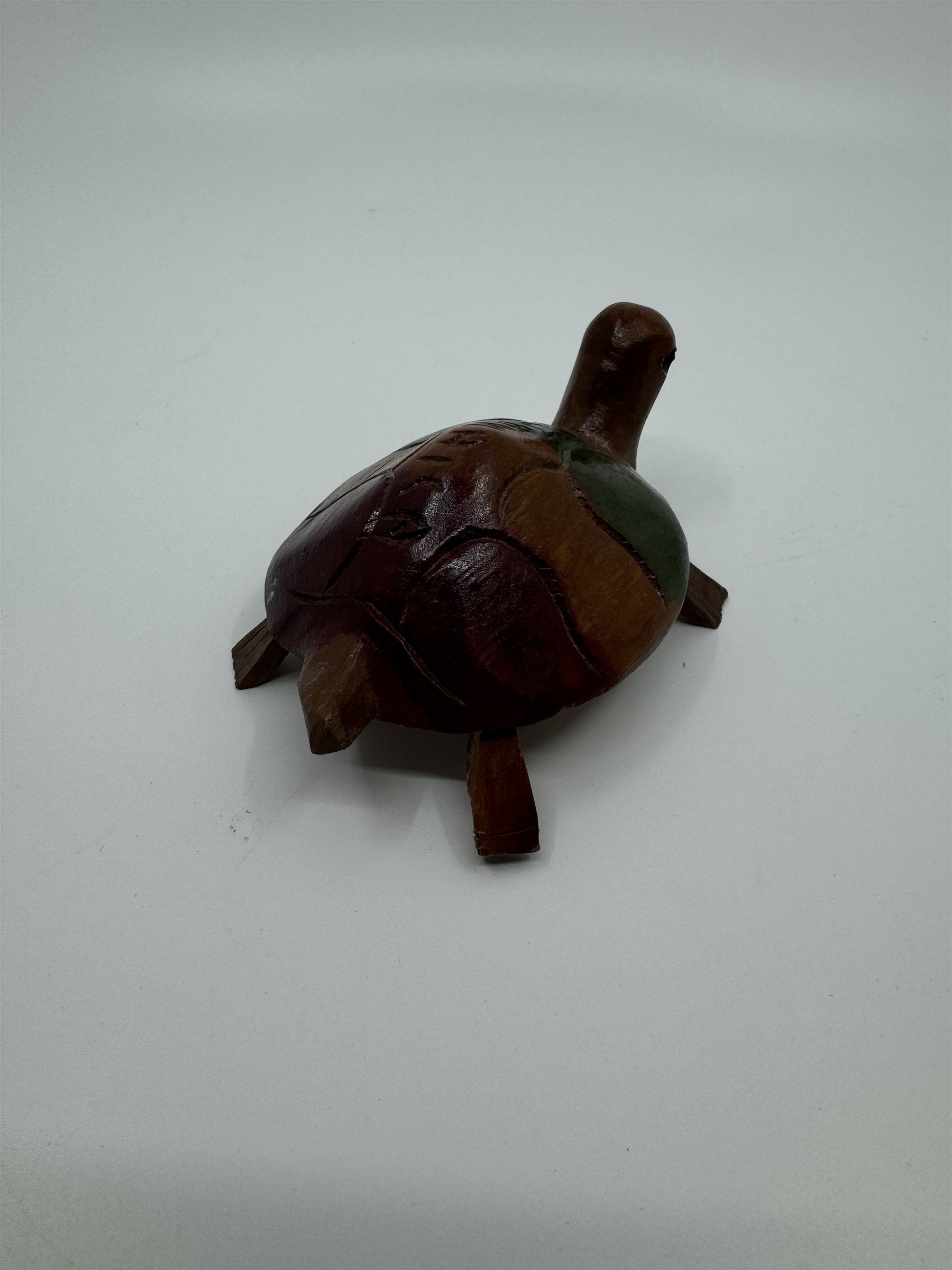 Hand Carved Jamaica Souvenir Wooden Multi-Colored Turtle Tortoise Jamaican Gift