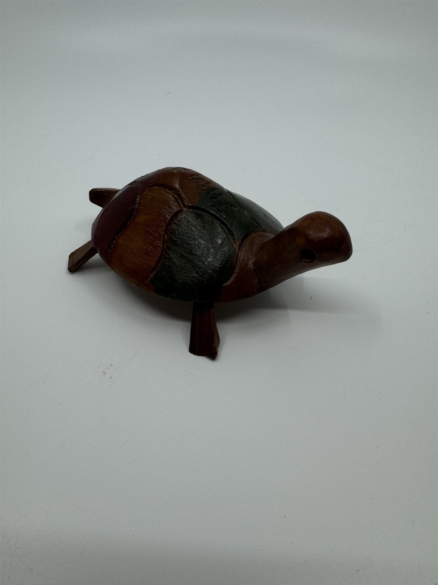 Hand Carved Jamaica Souvenir Wooden Multi-Colored Turtle Tortoise Jamaican Gift