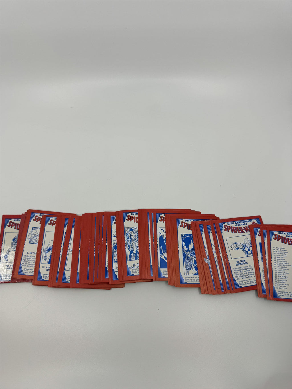 1992 Spiderman 30th Anniversary 1962-1992 Complete Prizm Card Set Marvel Collect