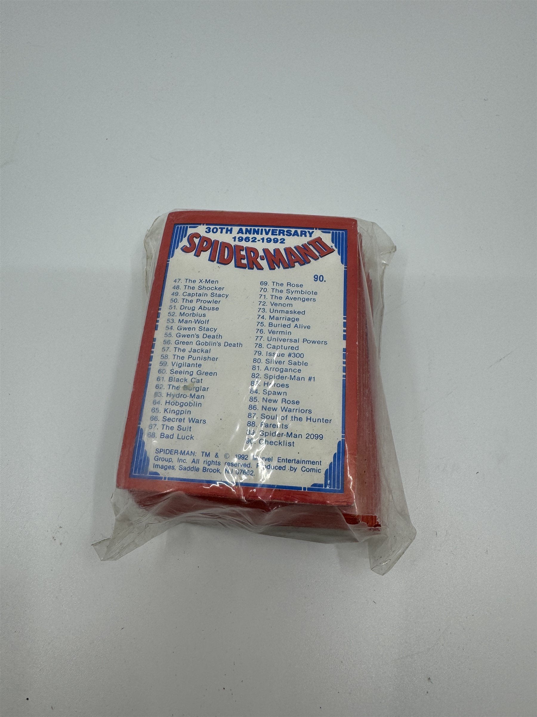 1992 Spiderman 30th Anniversary 1962-1992 Complete Prizm Card Set Marvel Collect
