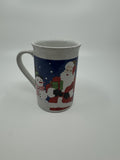 Vintage Royal Norfolk 10oz Christmas Santa Claus Snowman Coffee Hot Cocoa Mug