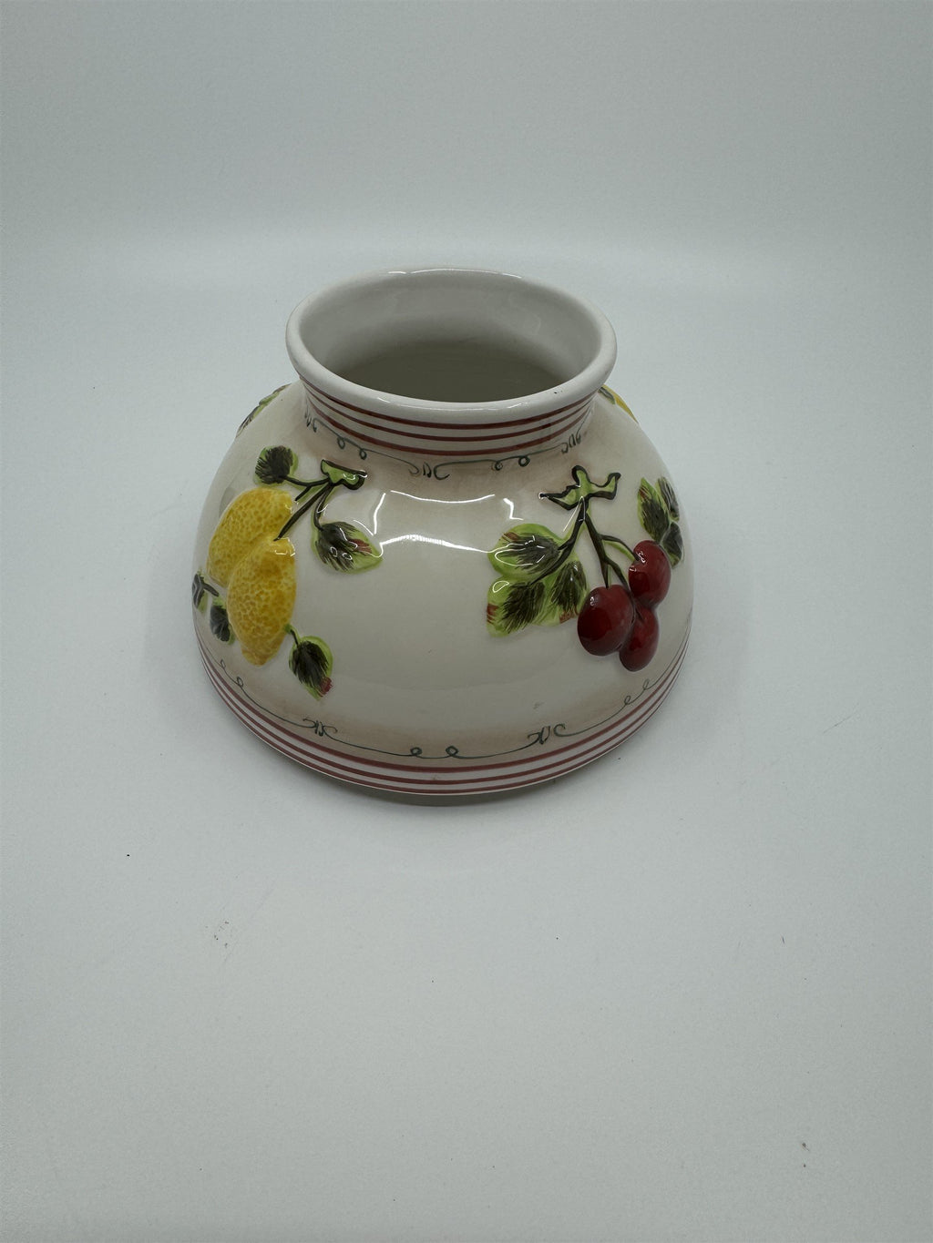 Vintage Home INteriors & Gifts Jar Candle Capper Shade Topper Fruit Lemon/Cherry