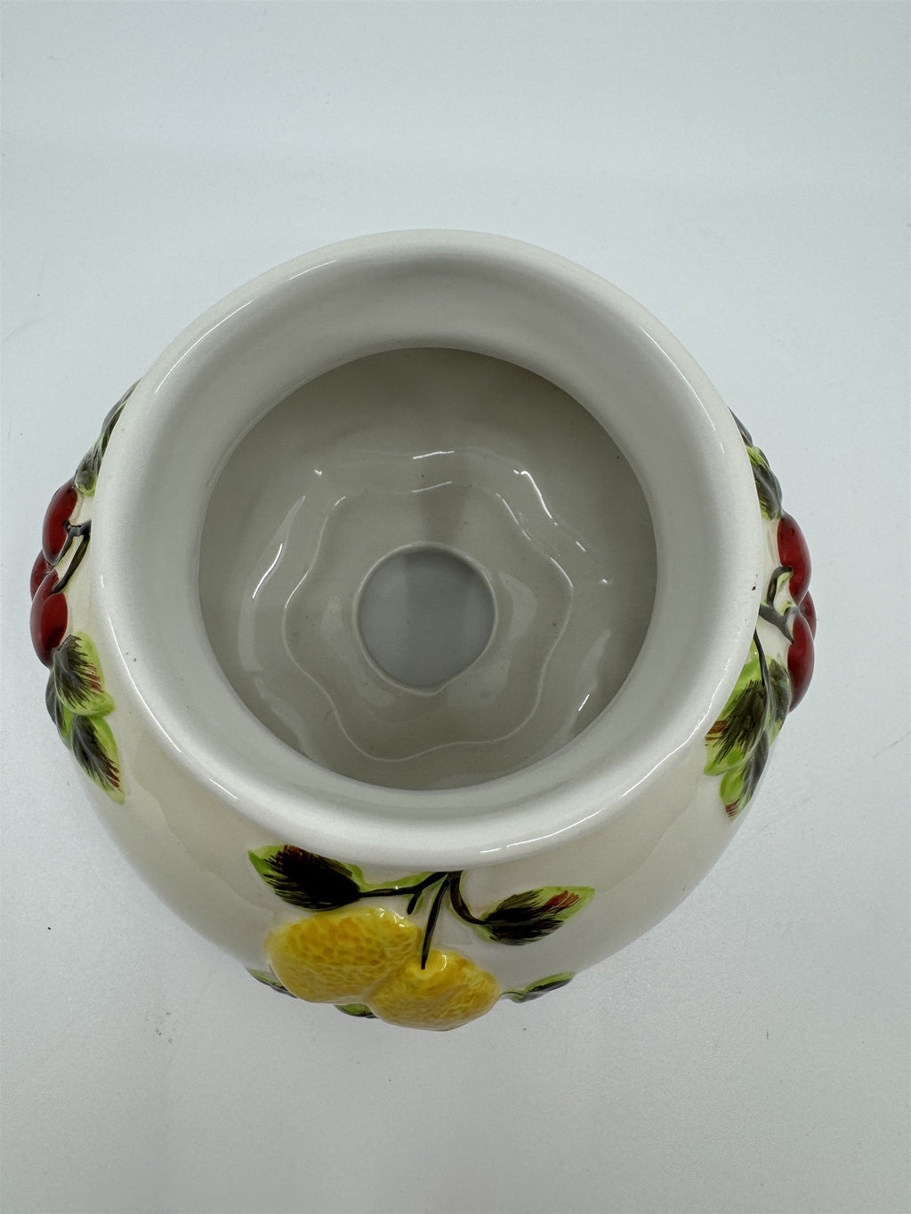 Vintage Home INteriors & Gifts Jar Candle Capper Shade Topper Fruit Lemon/Cherry
