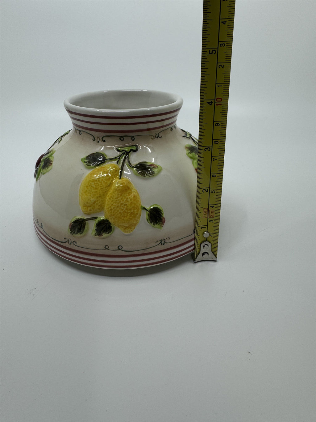 Vintage Home INteriors & Gifts Jar Candle Capper Shade Topper Fruit Lemon/Cherry