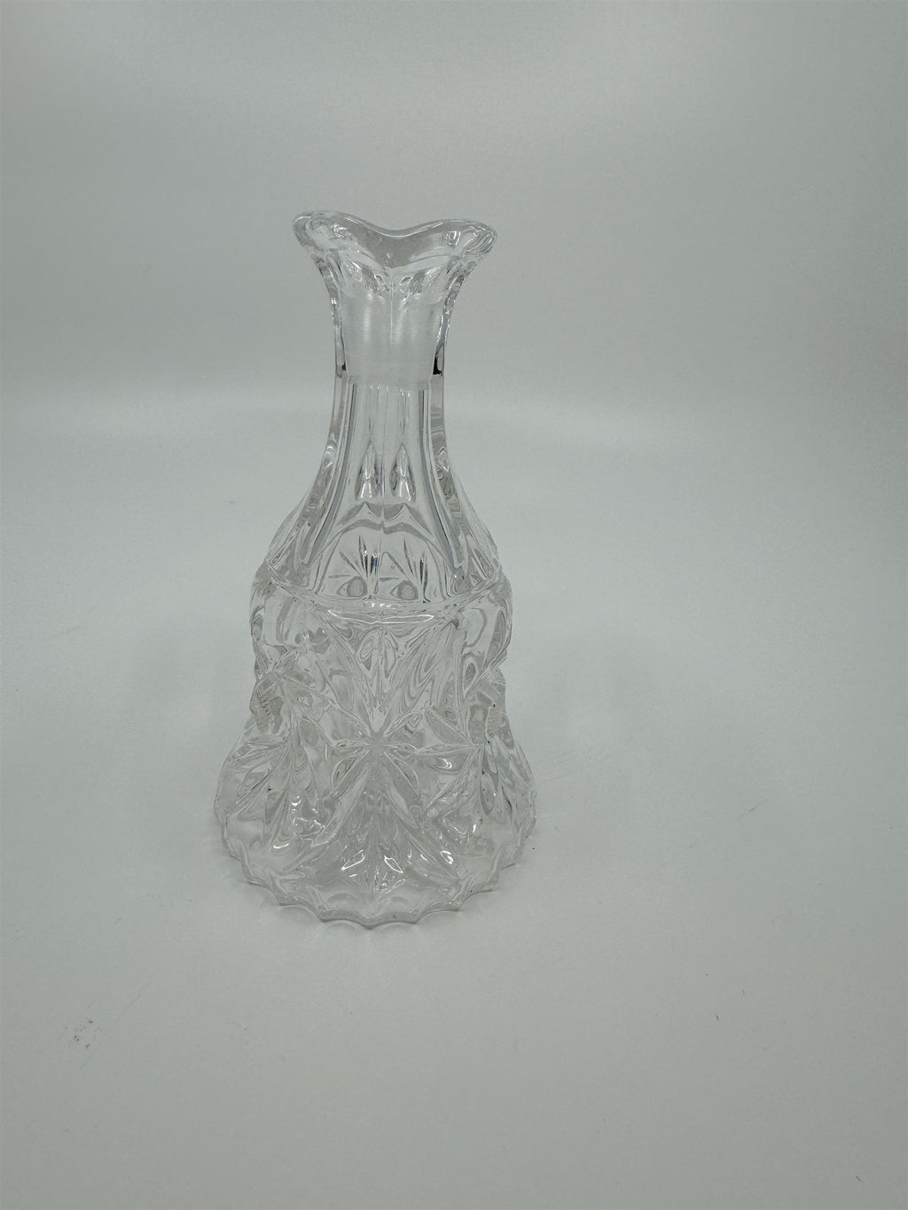Vintage Clear Crystal Small Cruet Pitcher Creamer Pitcher No Topper Decanter