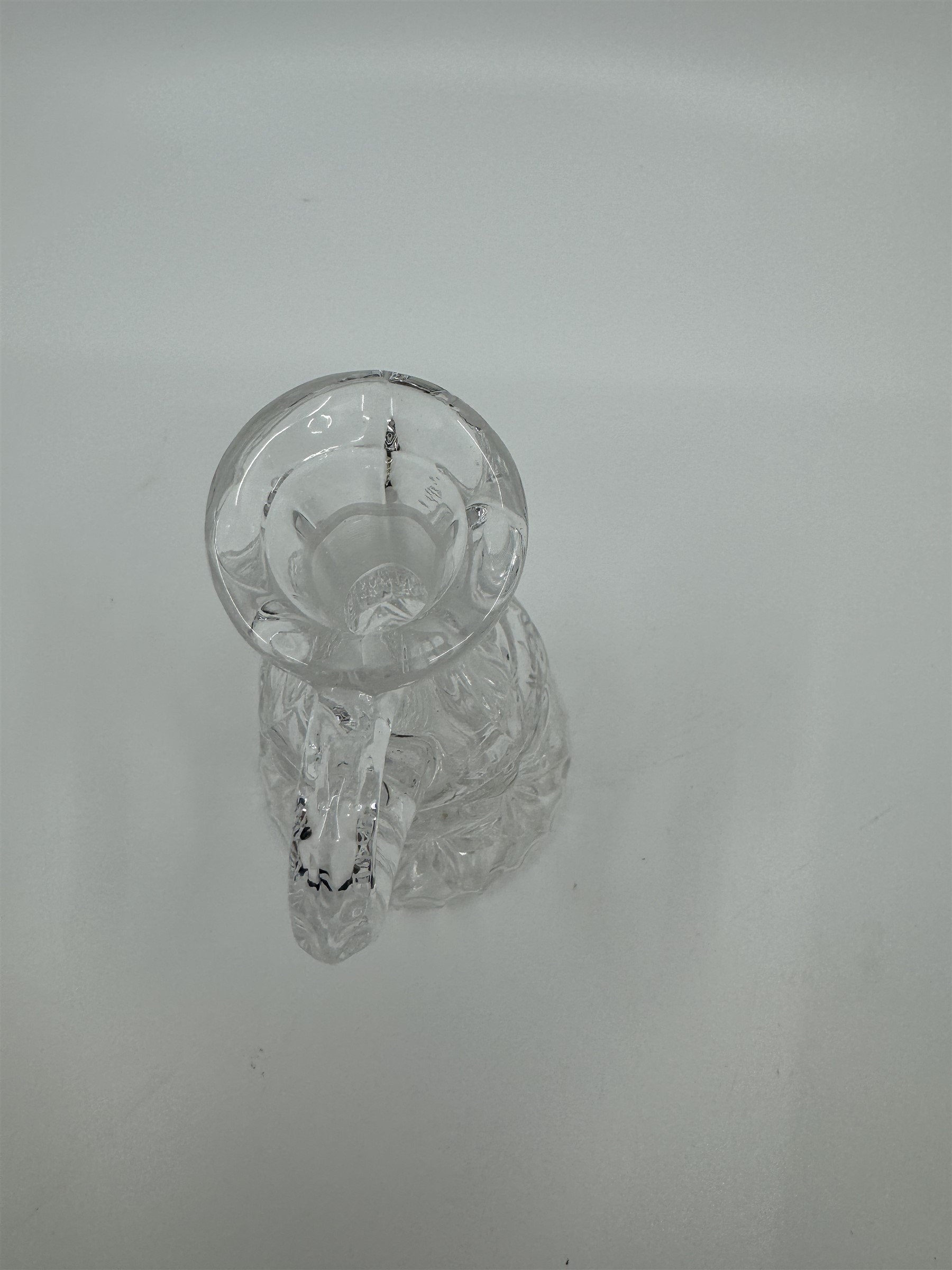 Vintage Clear Crystal Small Cruet Pitcher Creamer Pitcher No Topper Decanter