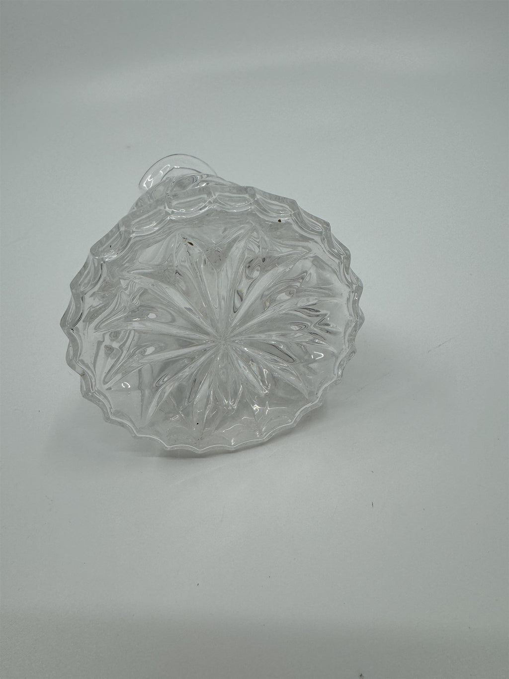 Vintage Clear Crystal Small Cruet Pitcher Creamer Pitcher No Topper Decanter