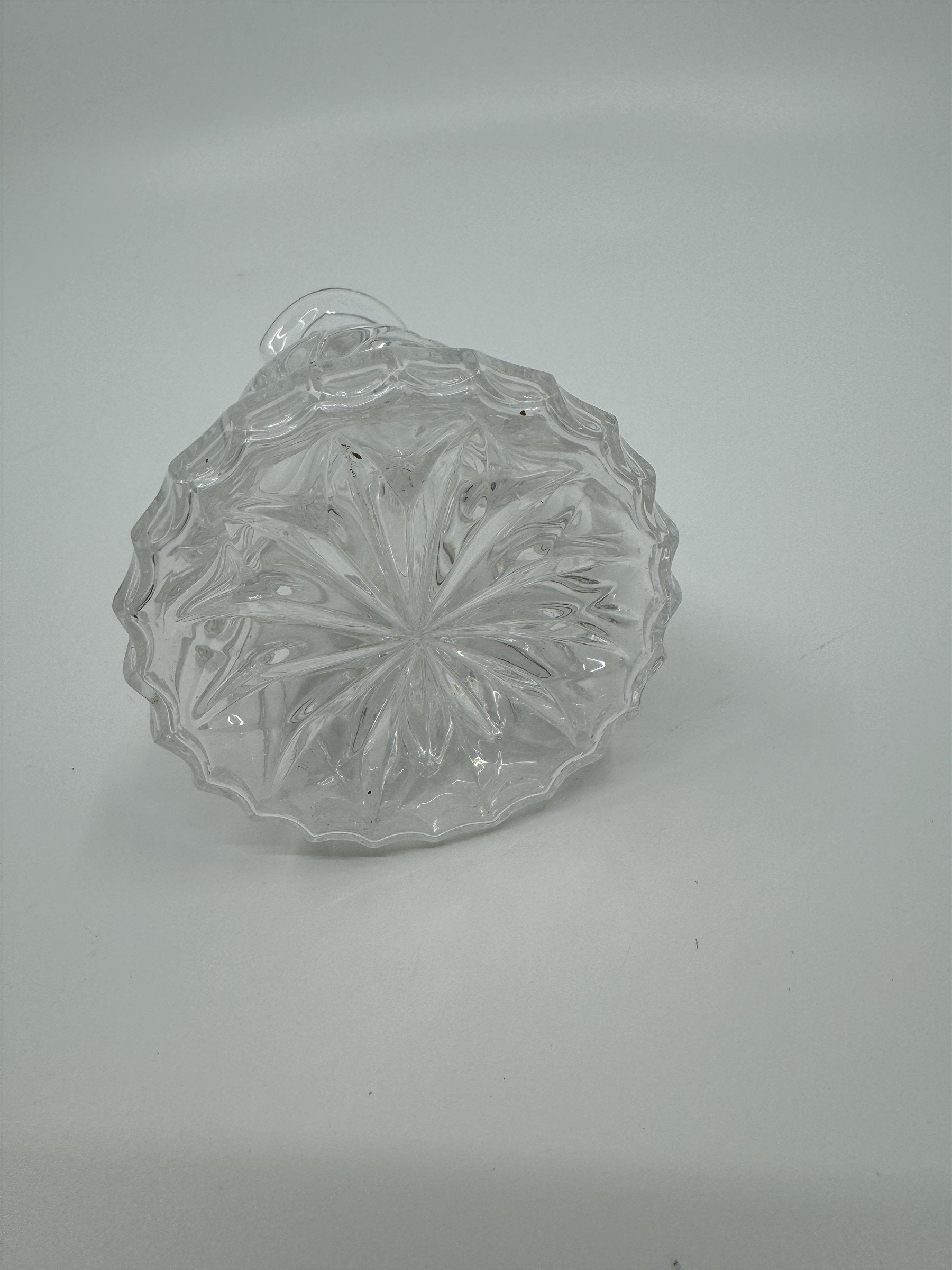 Vintage Clear Crystal Small Cruet Pitcher Creamer Pitcher No Topper Decanter