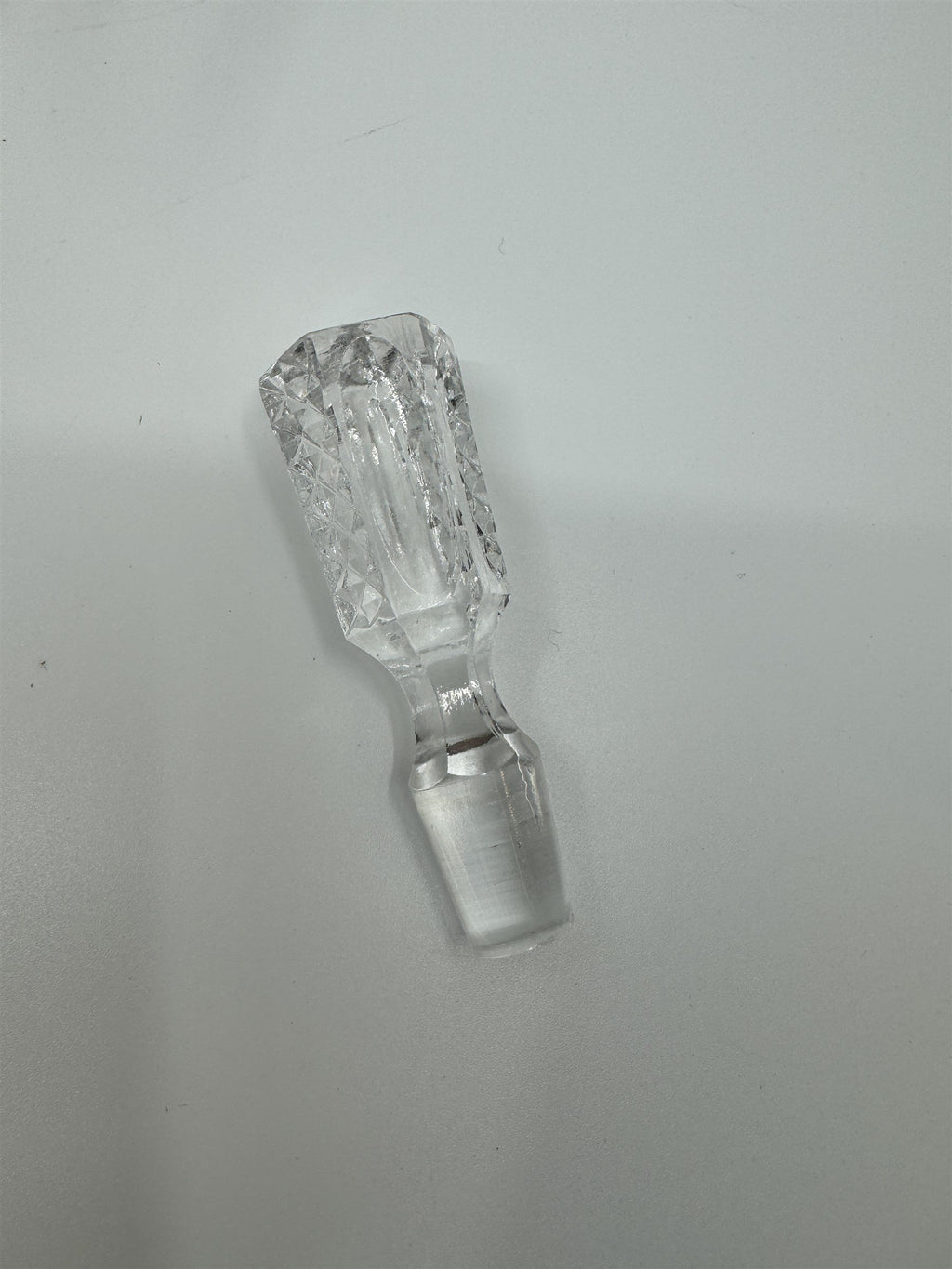 Vintage Clear Crystal Small Cruet Pitcher Creamer Pitcher /w Topper Decanter