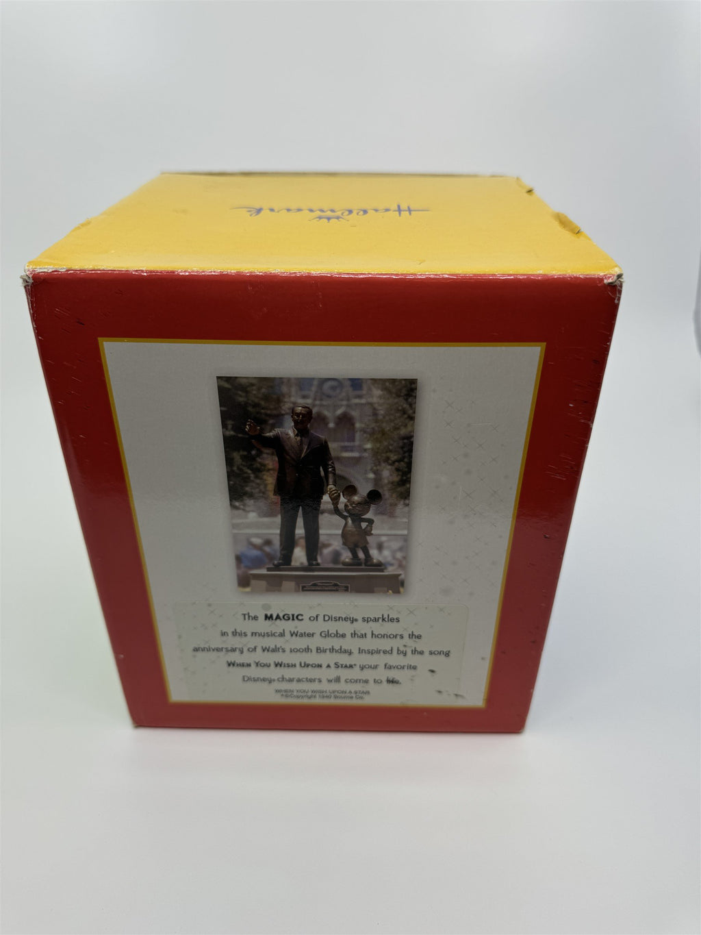 Disney Walt's 100th Musical Birthday Water Snow Globe Limited Edition Hallmark