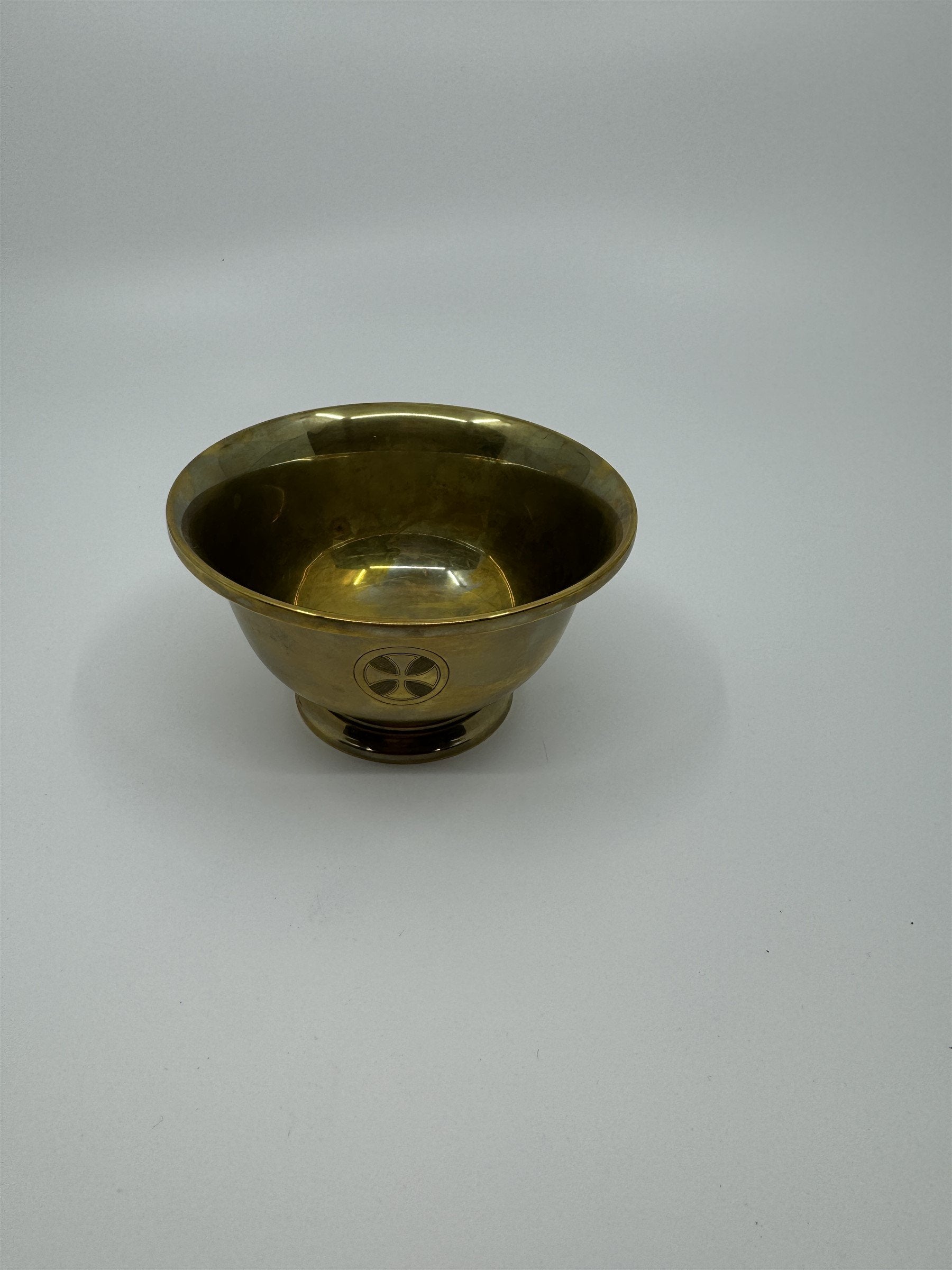 Vintage J.E. Caldwell & Co. Philadelphia Brass/Copper(?) 4" Dish Cup Bowl 92g