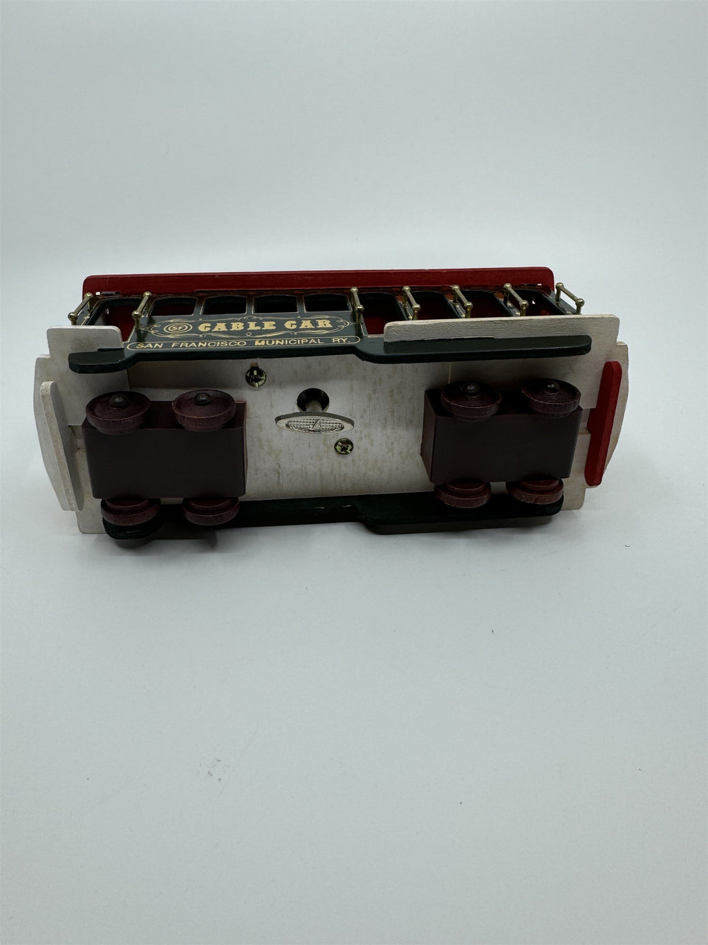 Vintage Powell & Hyde Sts San Francisco Cable Car Wind Up Musical Box Car #39