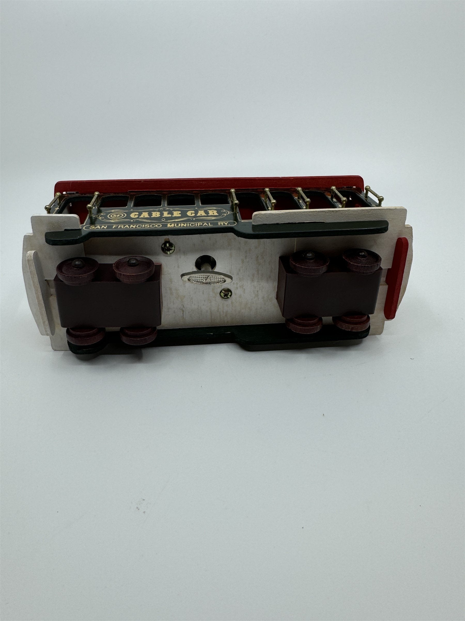 Vintage Powell & Hyde Sts San Francisco Cable Car Wind Up Musical Box Car #39