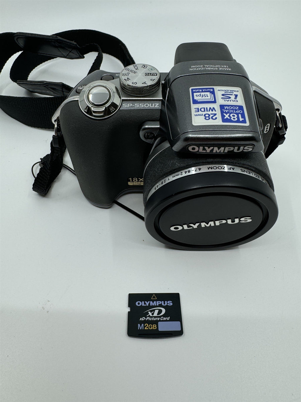 Olympus SP-550UZ AA Battery 7.1MP 18x Zoom Tested Bridge Camera & 2GB XD Card