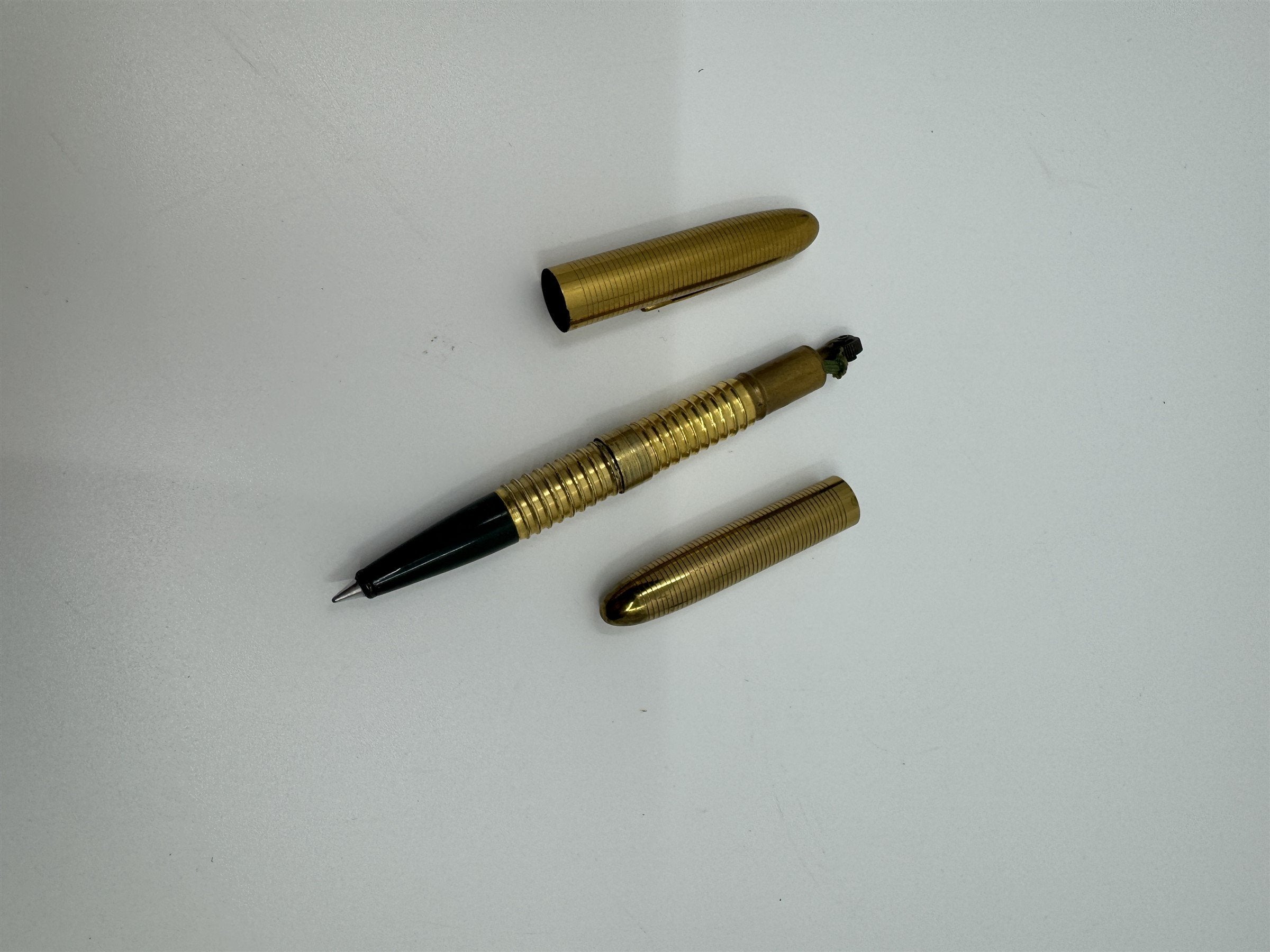 Vintage Gold Lite and Write Lighter Pen Alpine USA Pen Cigarette Lighter Flint