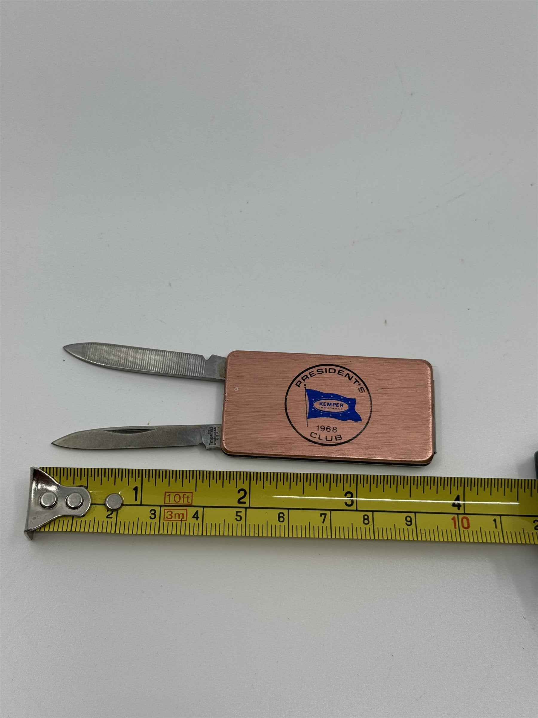 Vintage Kemper Insurance 1968 President's Club Imperial Stainless USA Money Clip