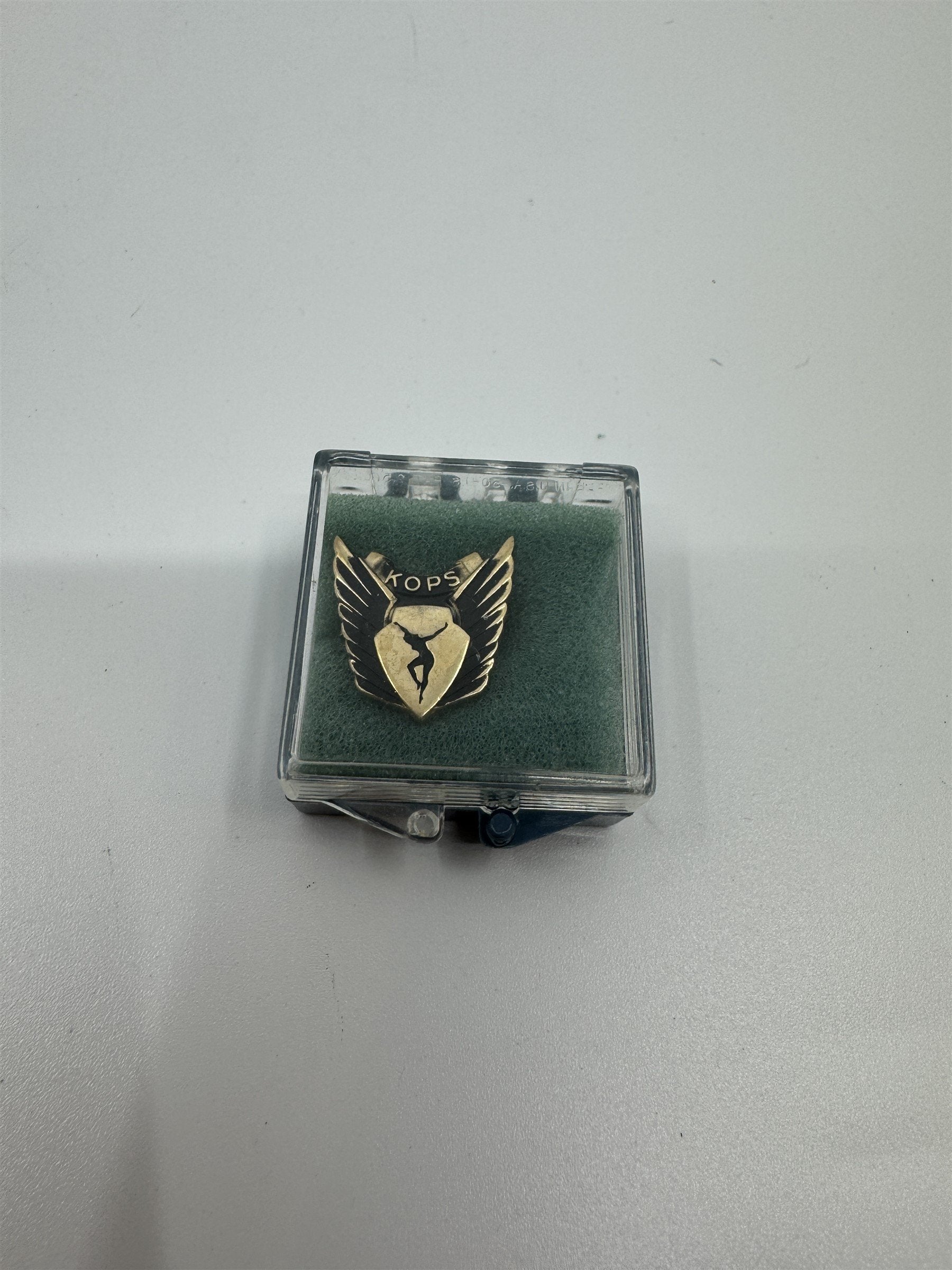 Vintage KOPS Keep Off Weight Loss Award Lapel Pin Wings Dancer Ballerina Pin