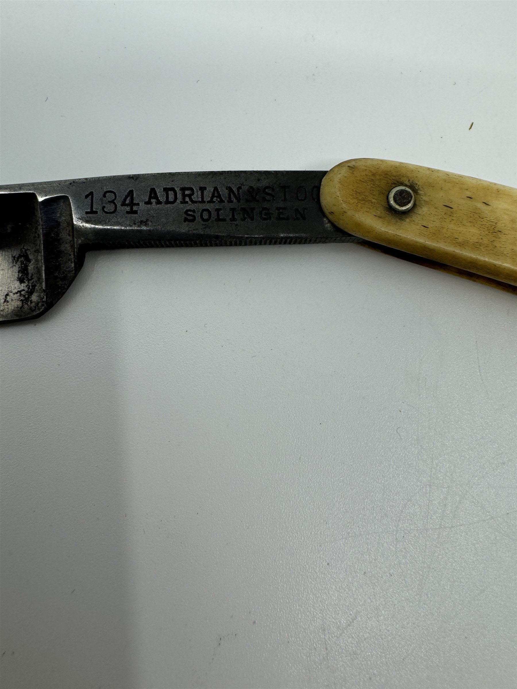 Vintage Straight Razor ADRIA Adrian & Stock Solingen Germany #134