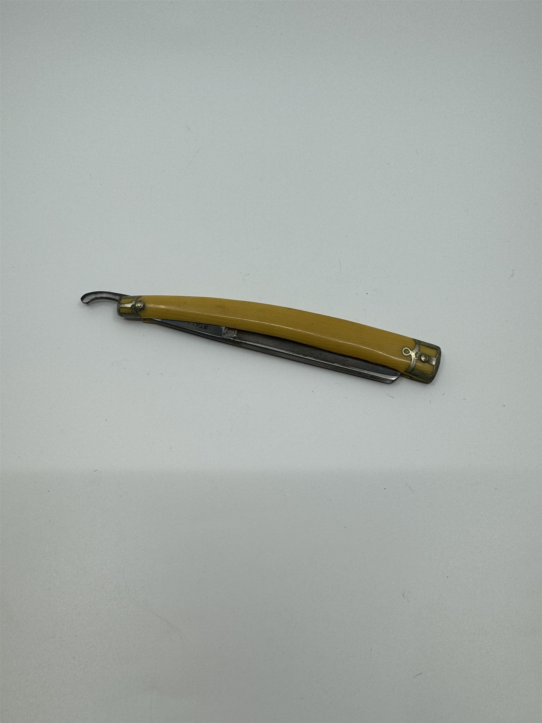 Vintage Straight Razor Staysharp Cutlery Co Solingen Germany Fancy End