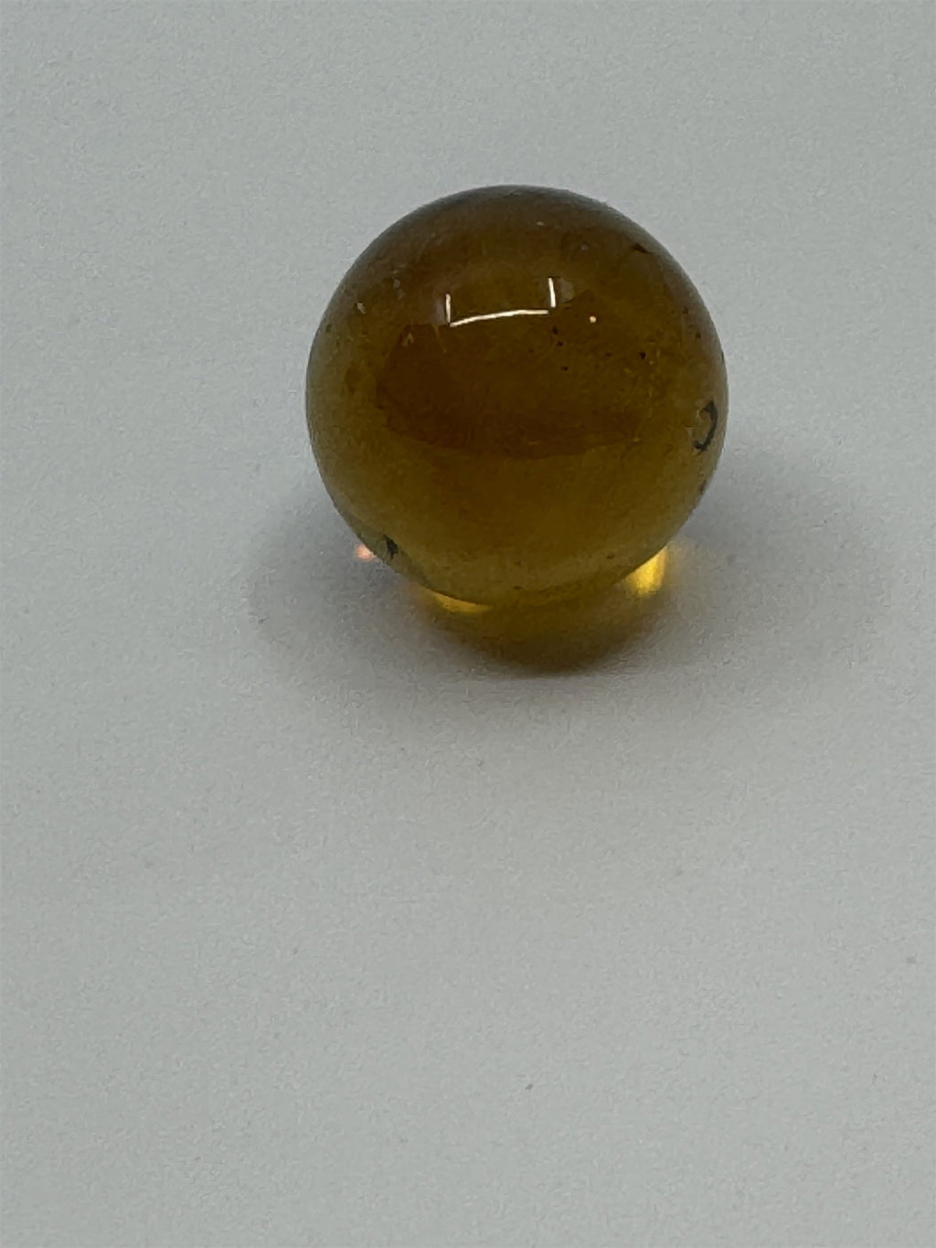 Vintage Glass Amber Marble ~16mm (Small Imperfections)