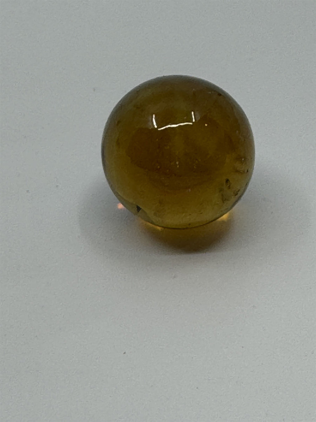 Vintage Glass Amber Marble ~16mm (Small Imperfections)