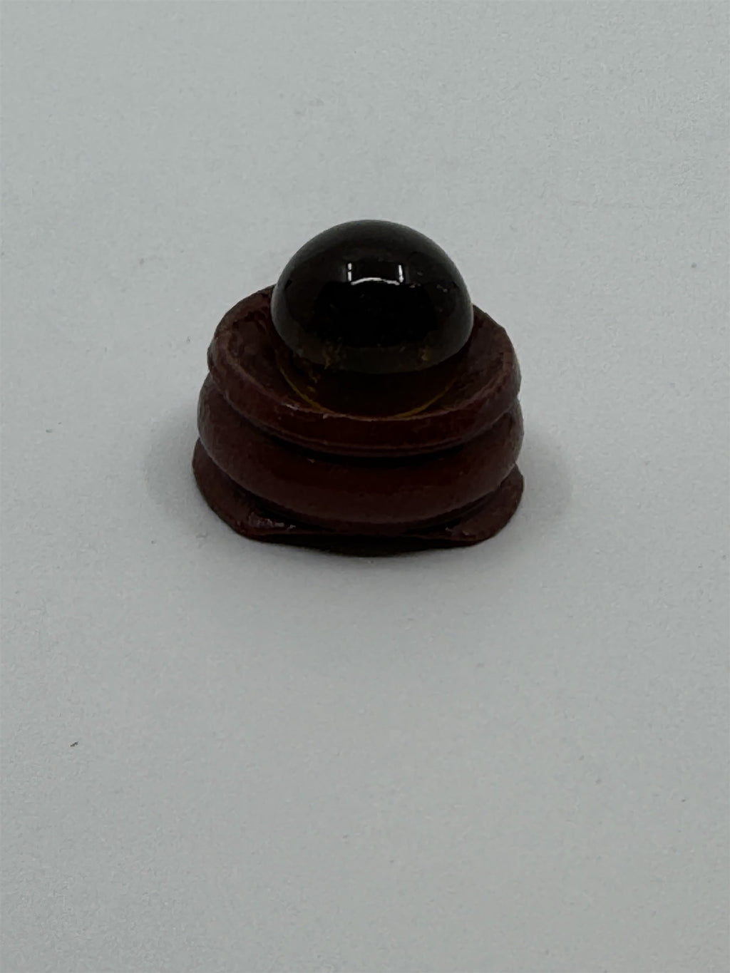 Vintage Glass Amber Marble ~16mm (Small Imperfections)