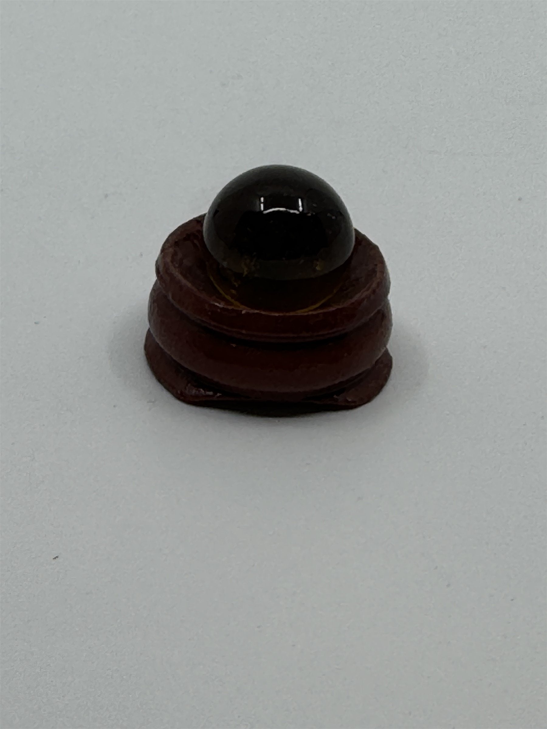 Vintage Glass Amber Marble ~16mm (Small Imperfections)
