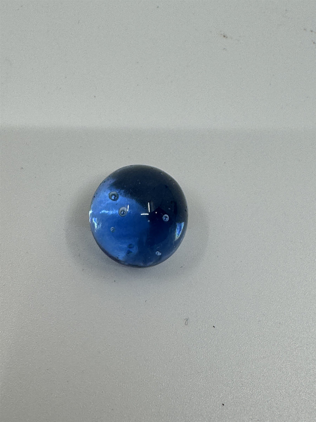 Vintage Glass Blue Light Blue Marble ~16mm