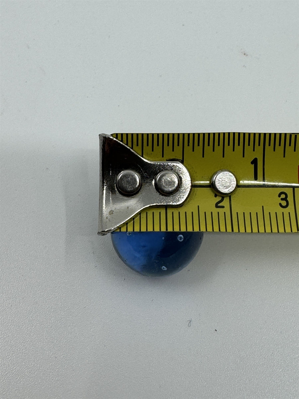 Vintage Glass Blue Light Blue Marble ~16mm